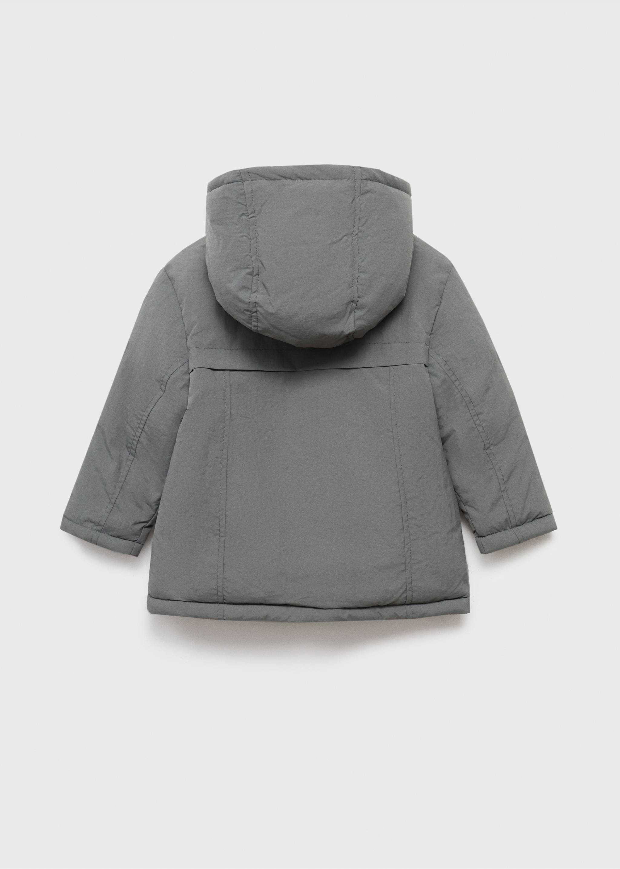 Hood puffer coat - Reverse of the article, Dark Grey. Ref: 17015143-00.