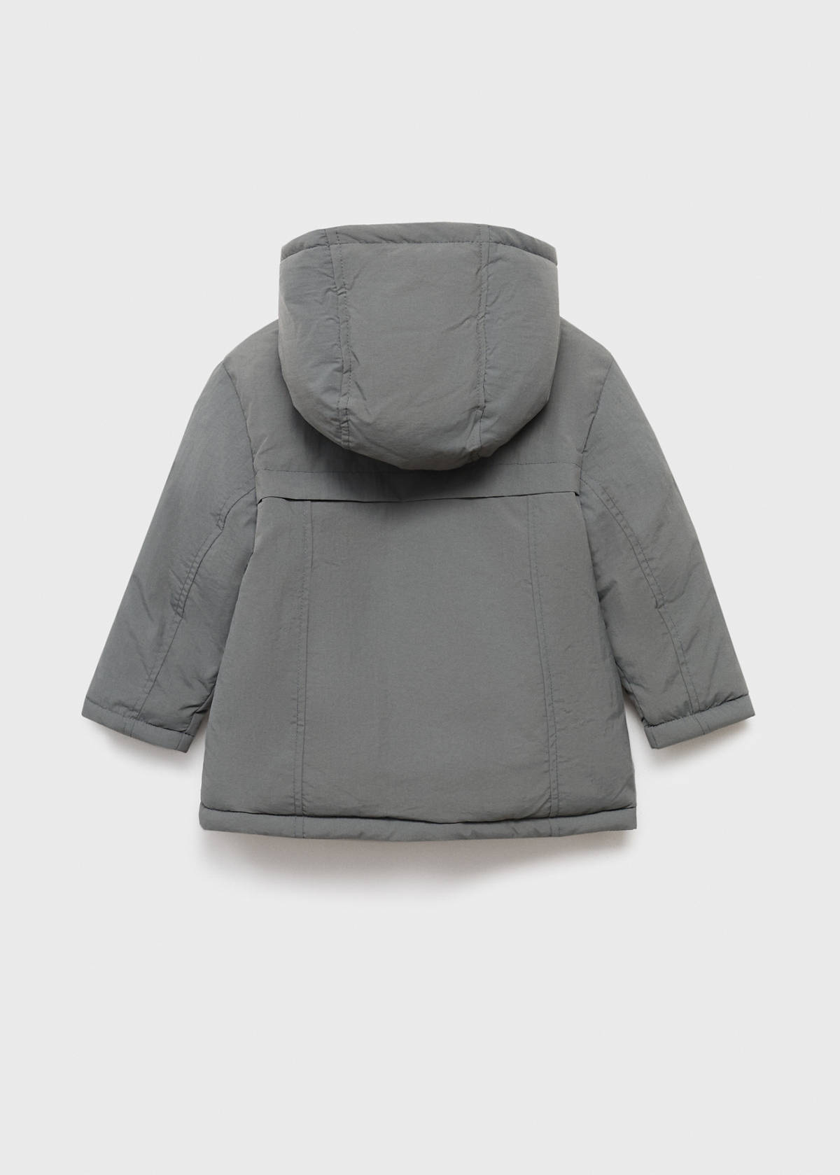 Hood puffer coat — Dark Grey