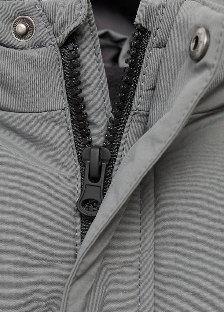 Hood puffer coat — Dark Grey