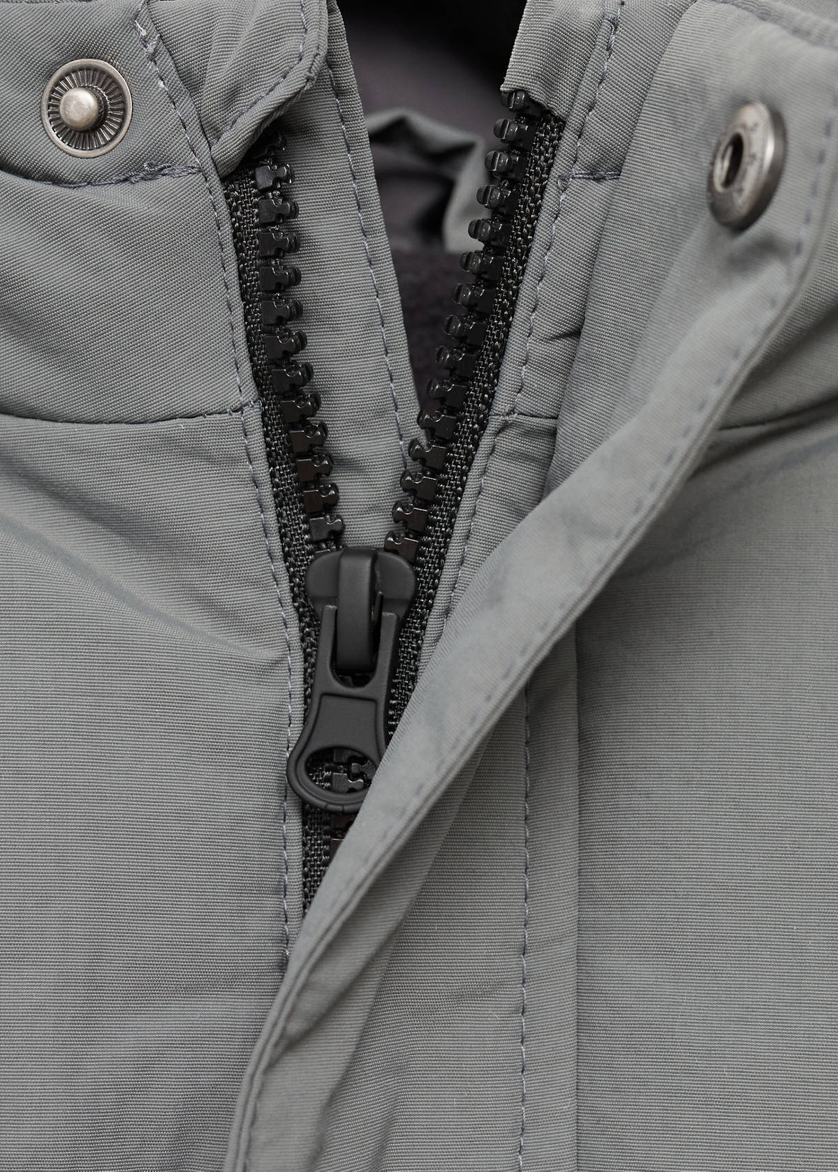 Hood puffer coat — Dark Grey
