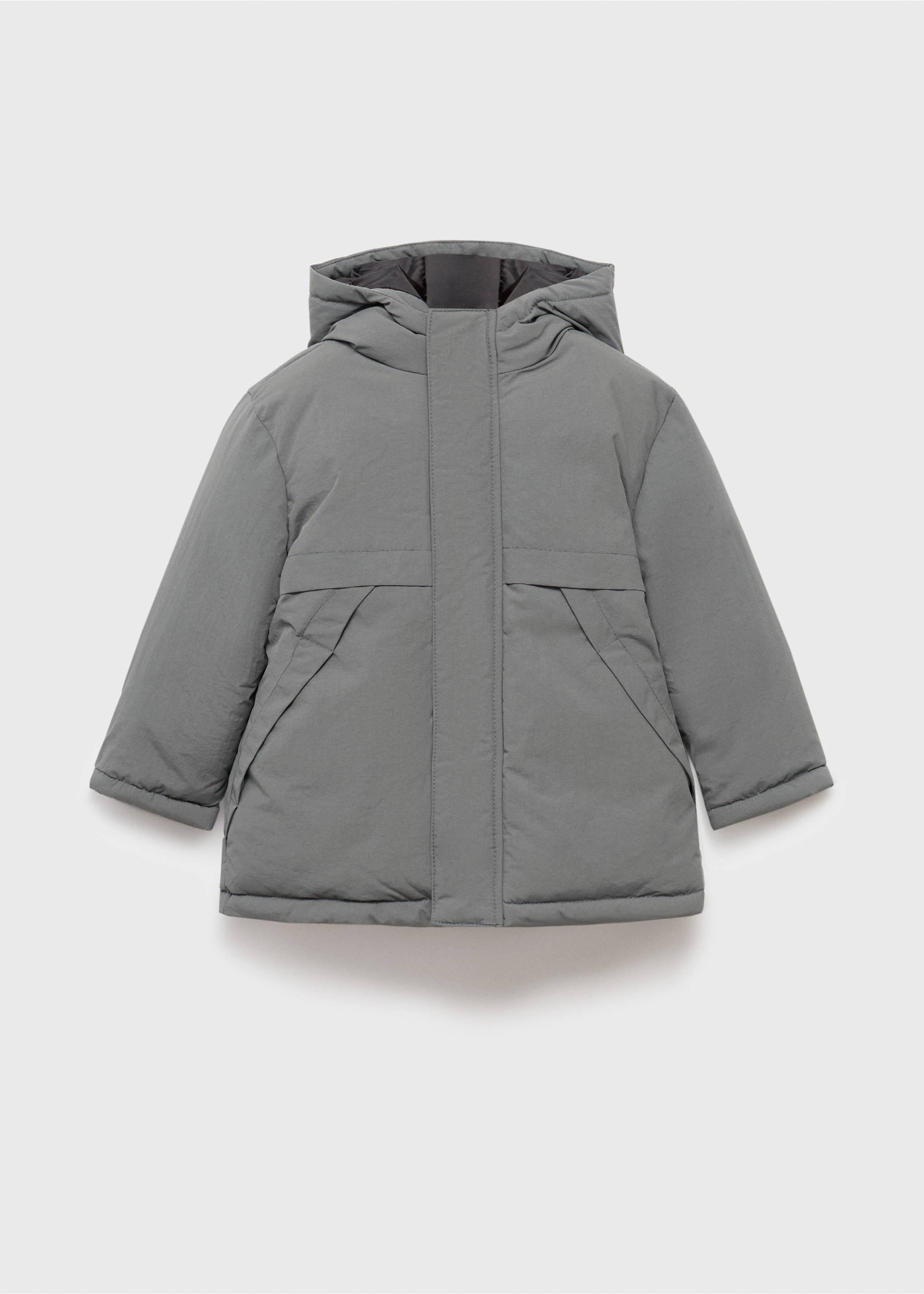 Hood puffer coat - Article without model, Dark Grey. Ref: 17015143-00.
