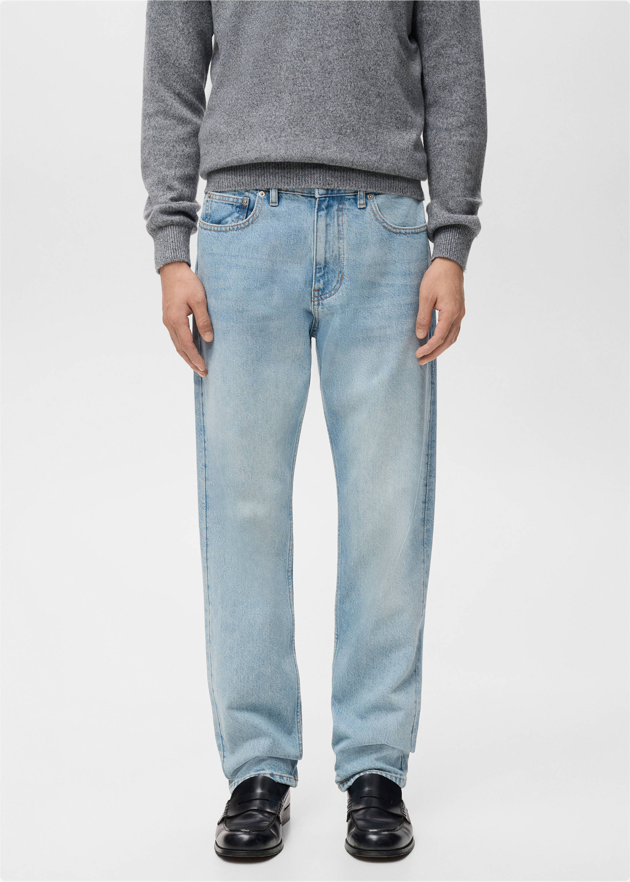 Jeans Bob regular fit - Plano medio, Azul claro. Ref: 17015144-00.