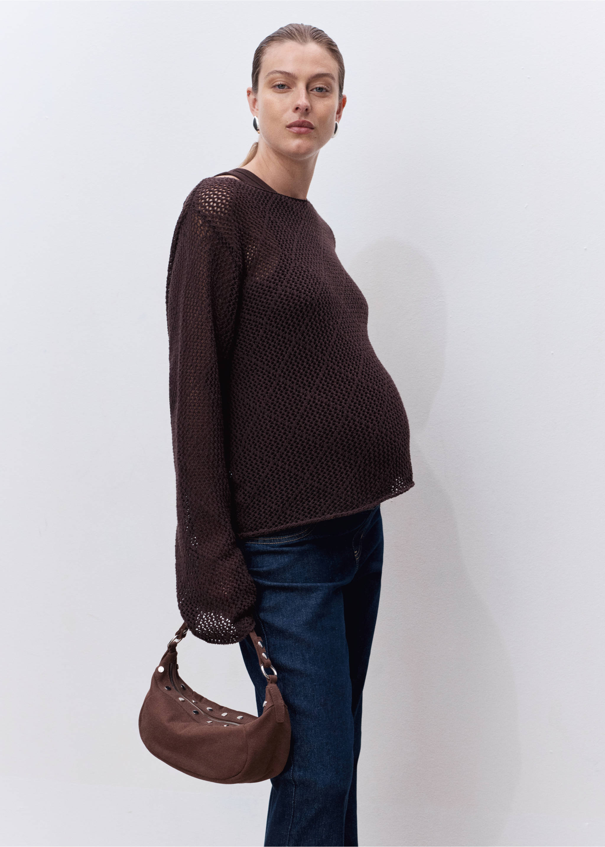 Jean de grossesse droit - Détail de l'article 1, Bleu. Ref: 17015150-00.