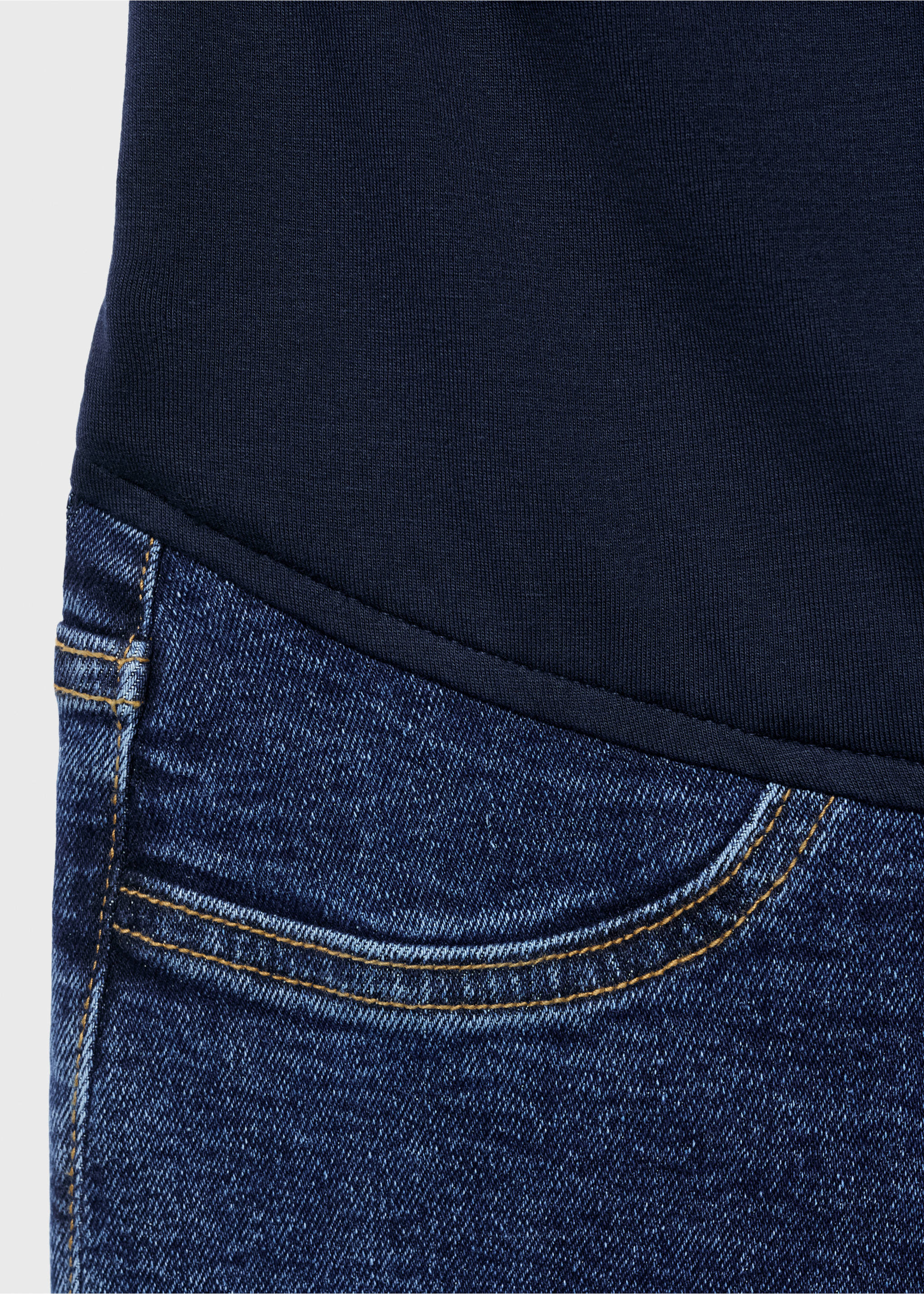 Jean de grossesse droit - Détail de l'article 8, Bleu. Ref: 17015150-00.