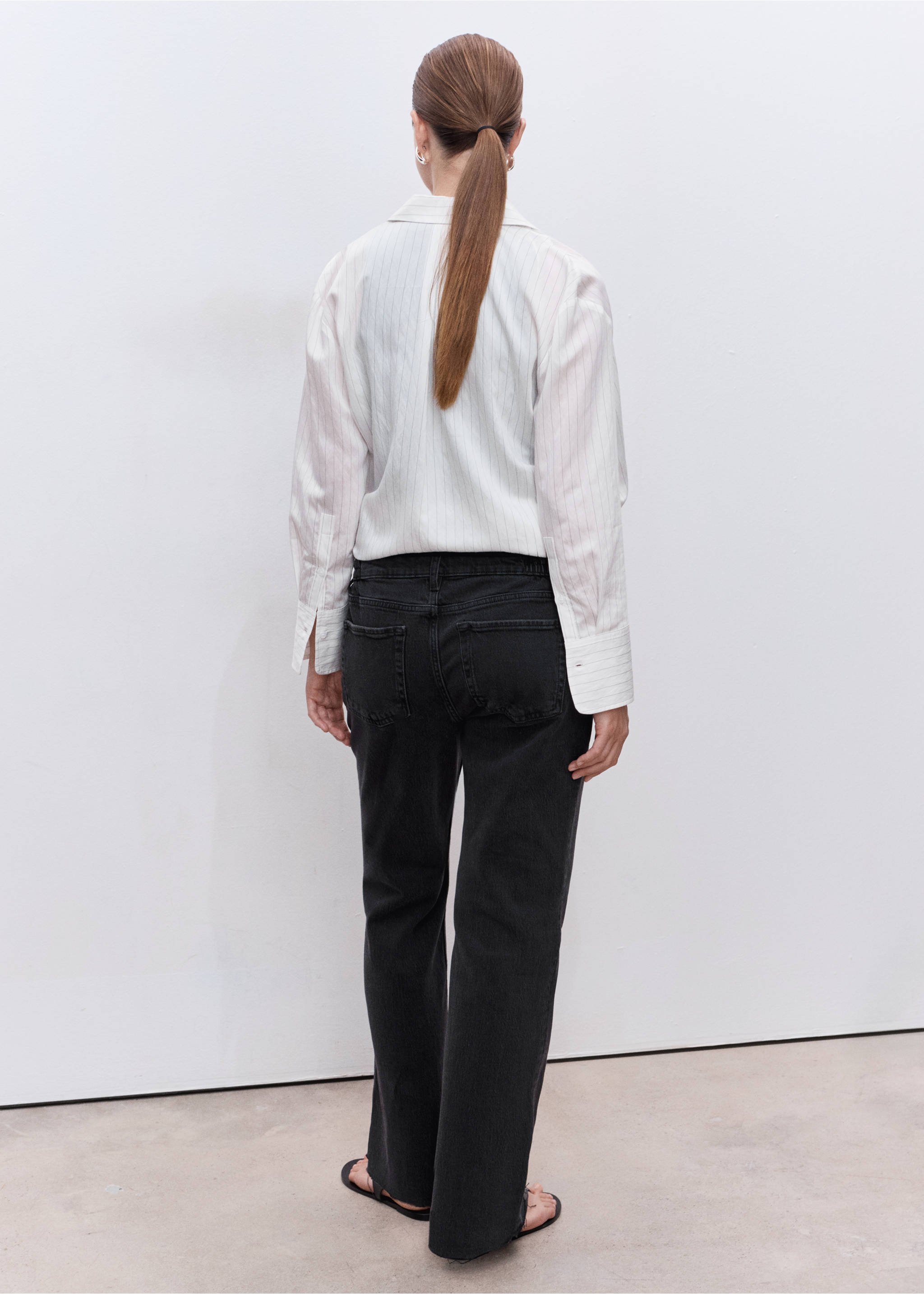 Jean de grossesse droit - Verso de l’article, Black denim. Ref: 17015151-00.