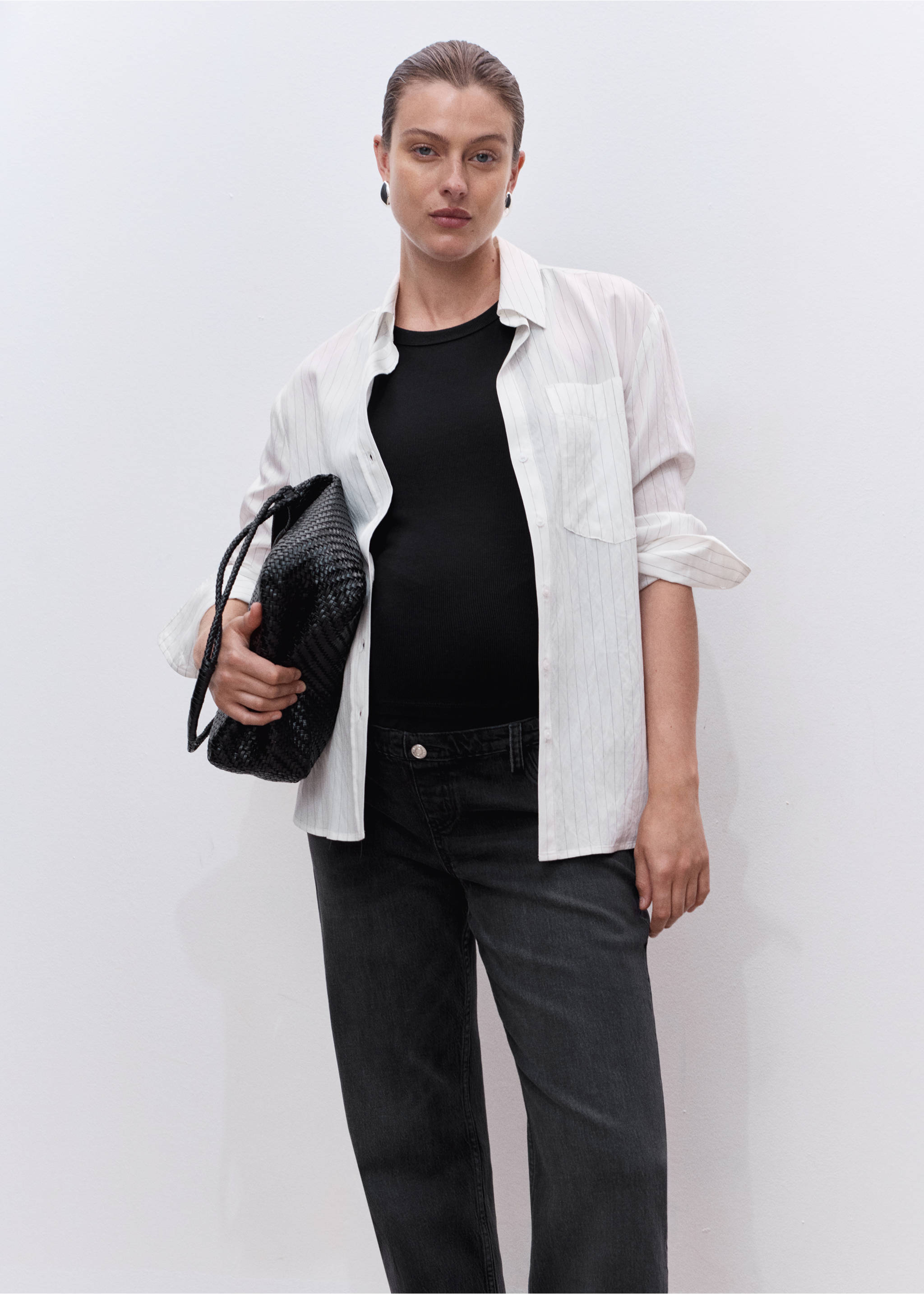 Jean de grossesse droit - Détail de l'article 1, Black denim. Ref: 17015151-00.