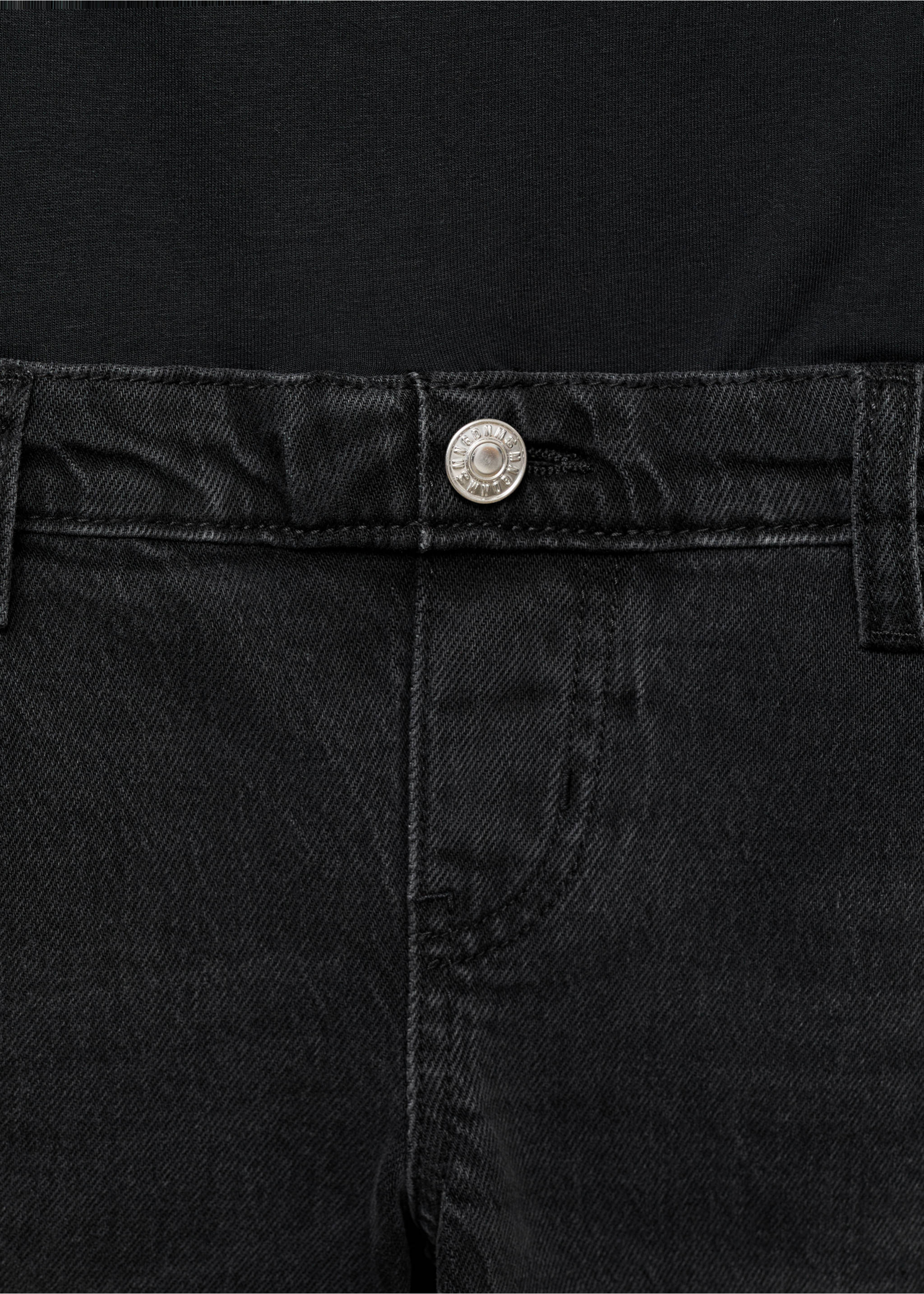 Jean de grossesse droit - Détail de l'article 8, Black denim. Ref: 17015151-00.