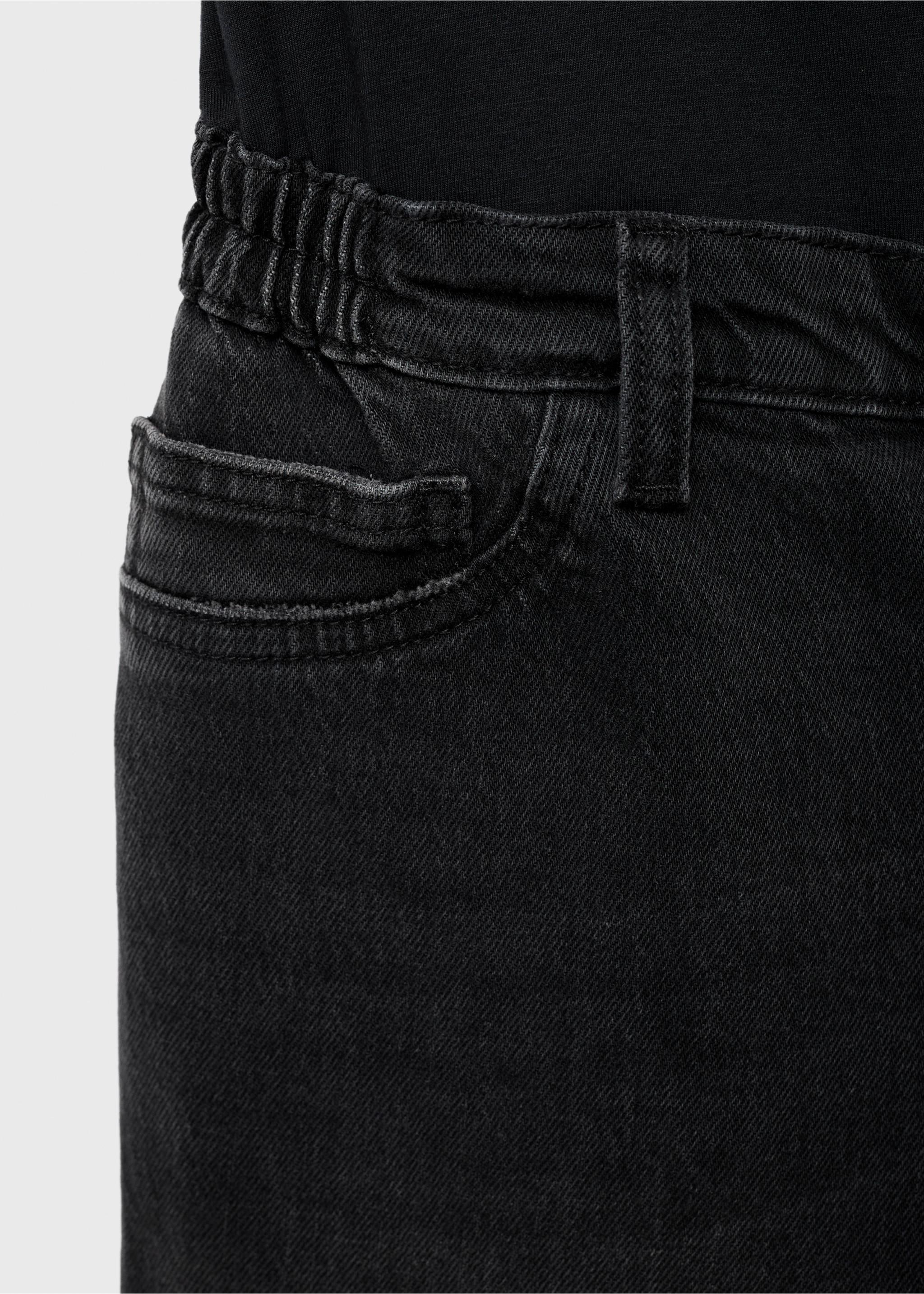 Jean de grossesse droit - Détail de l'article 0, Black denim. Ref: 17015151-00.