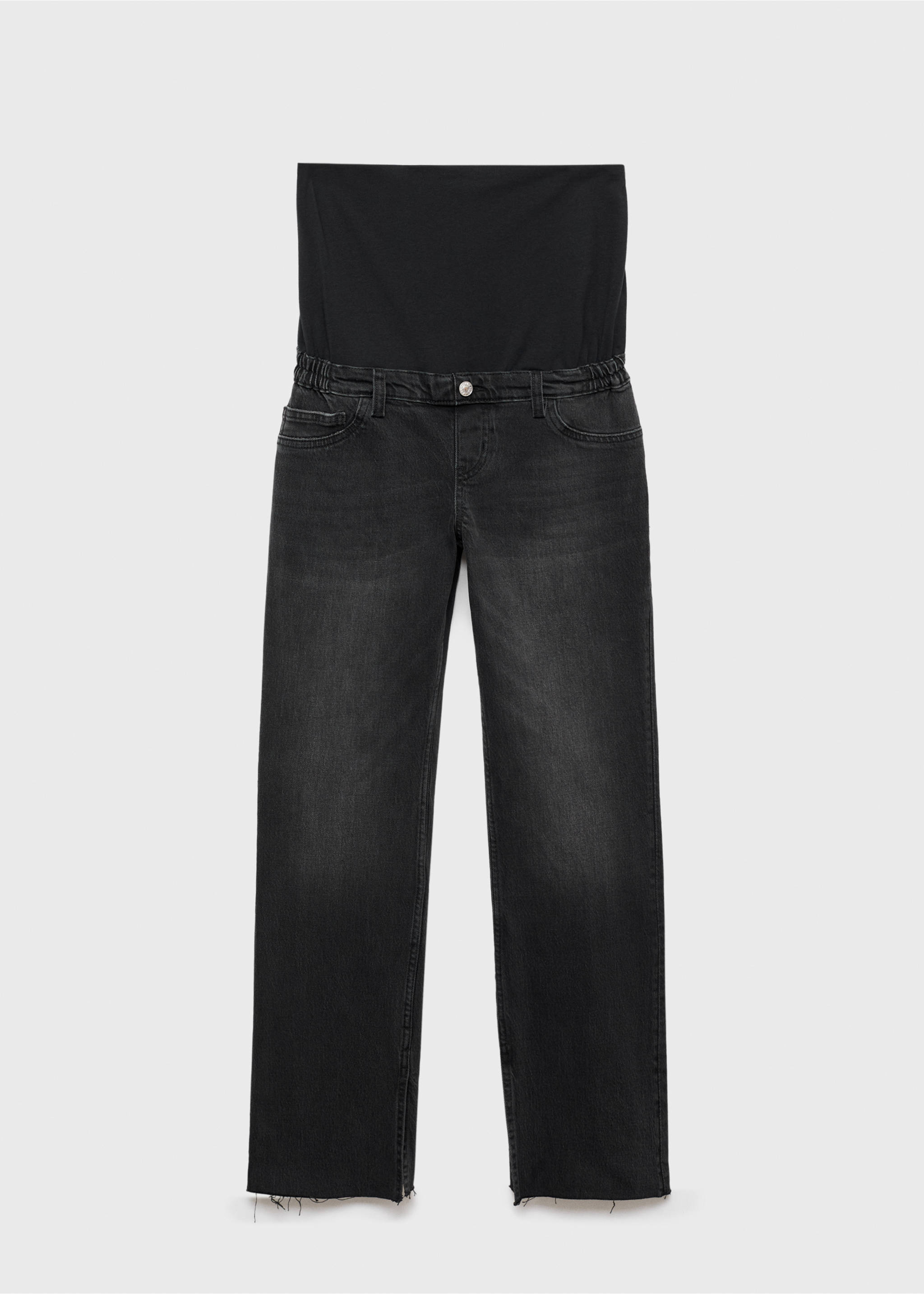 Maternity Straight Jeans - Article without model, Black denim. Ref: 17015151-00.