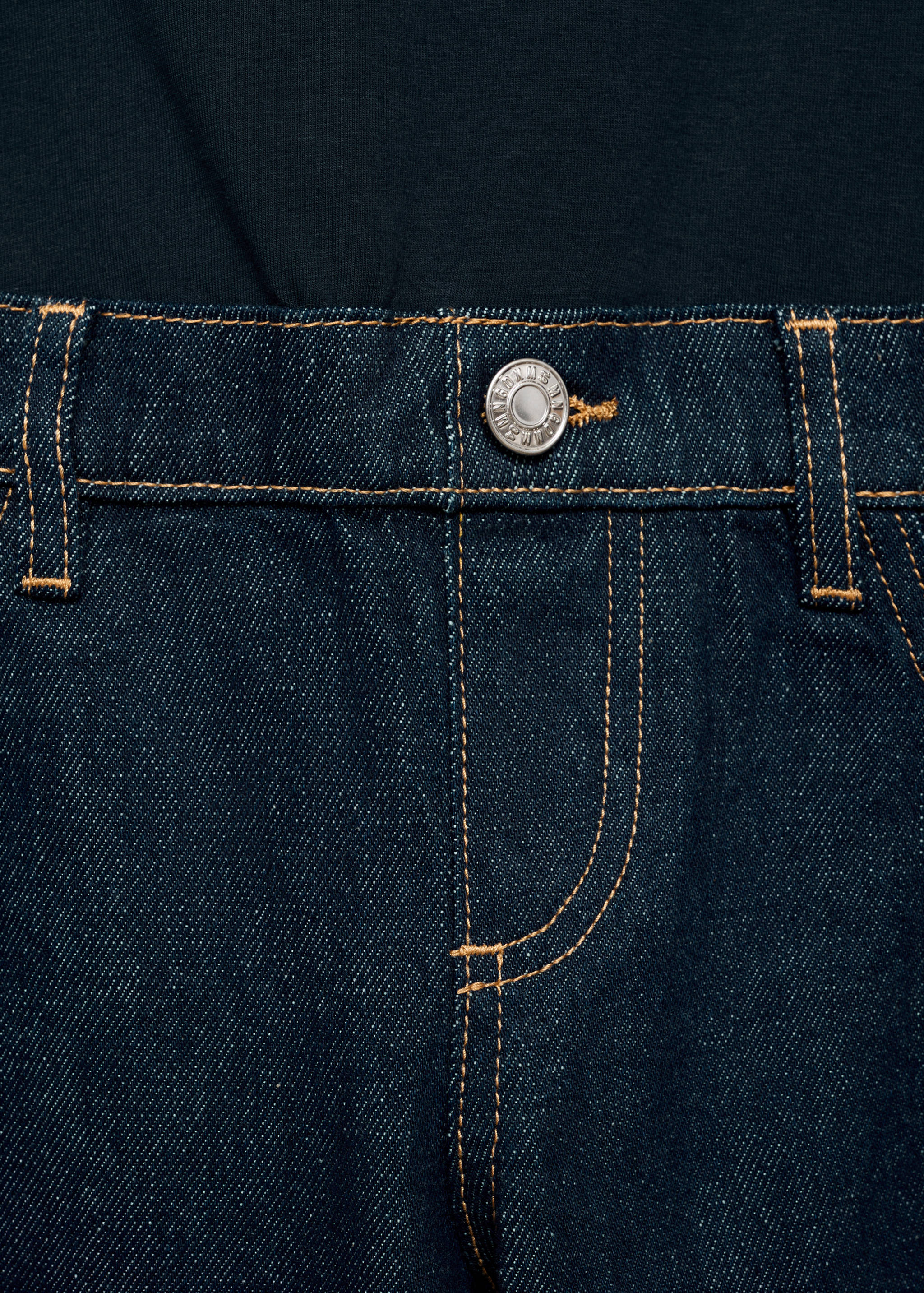 Proste jeansy ciążowe z przeszyciami - Szczegóły artykułu 0