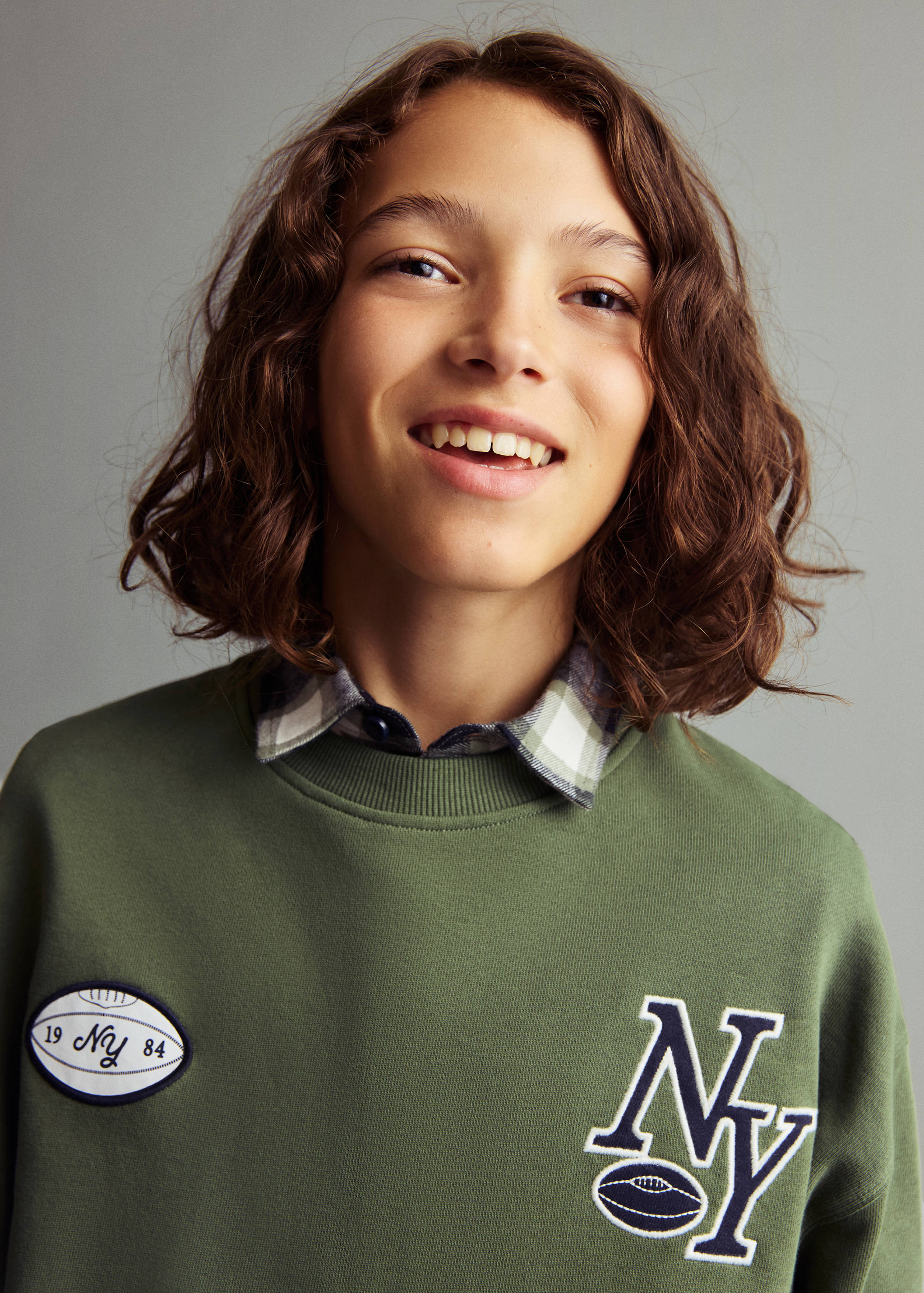 Printed embroidered sweatshirt - General plane