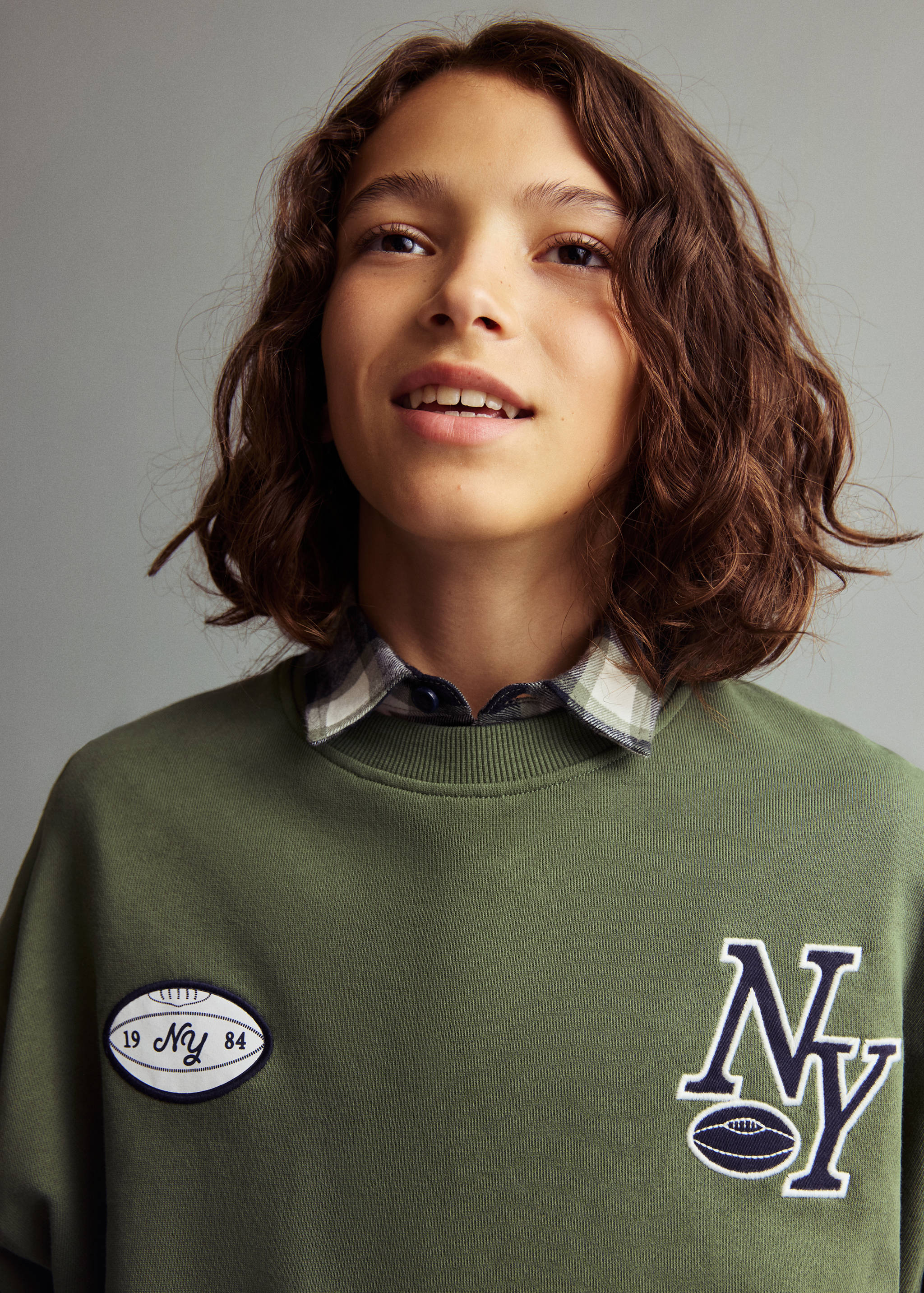 Printed embroidered sweatshirt - Medium plane