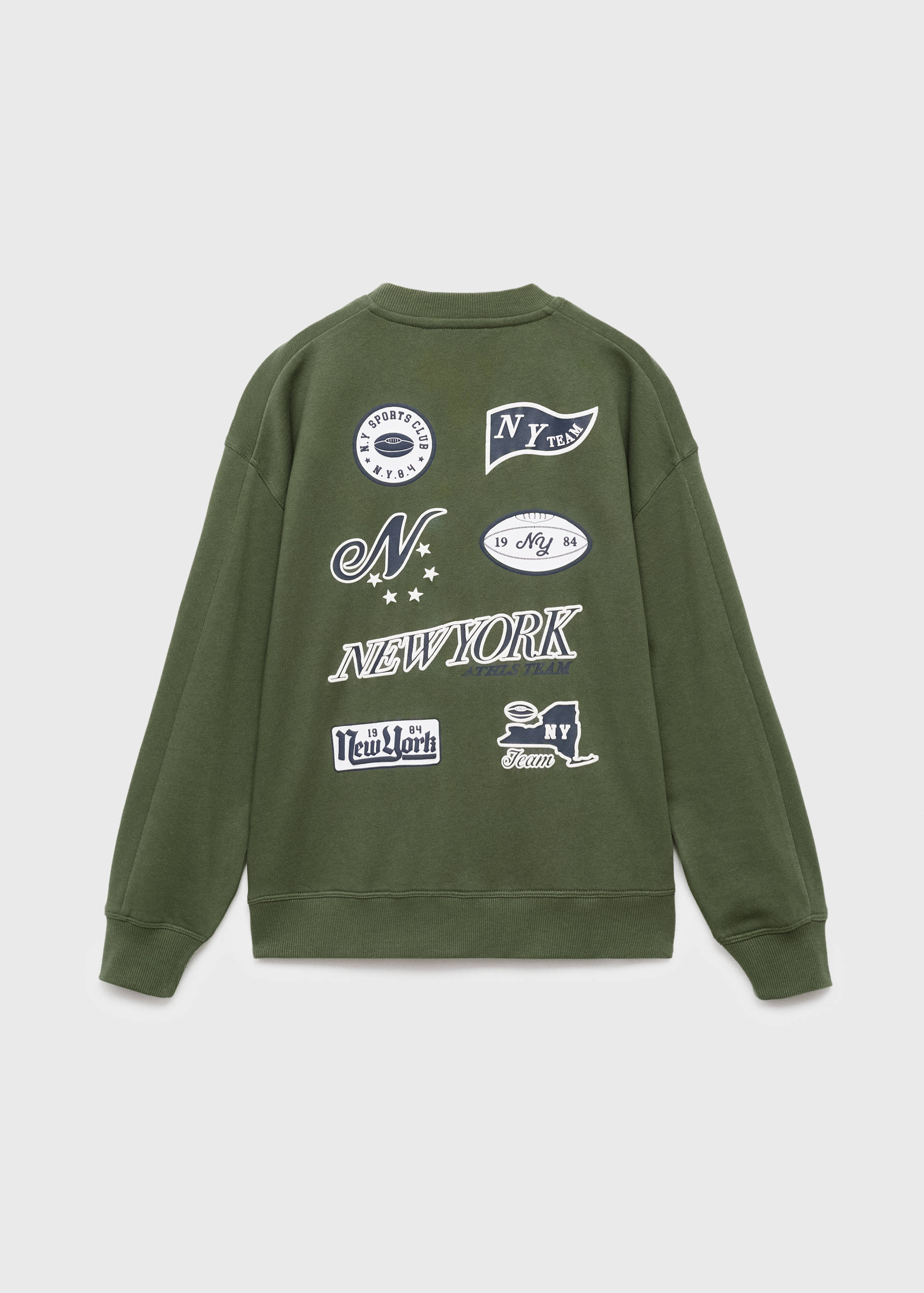 Printed embroidered sweatshirt - Reverse of the article