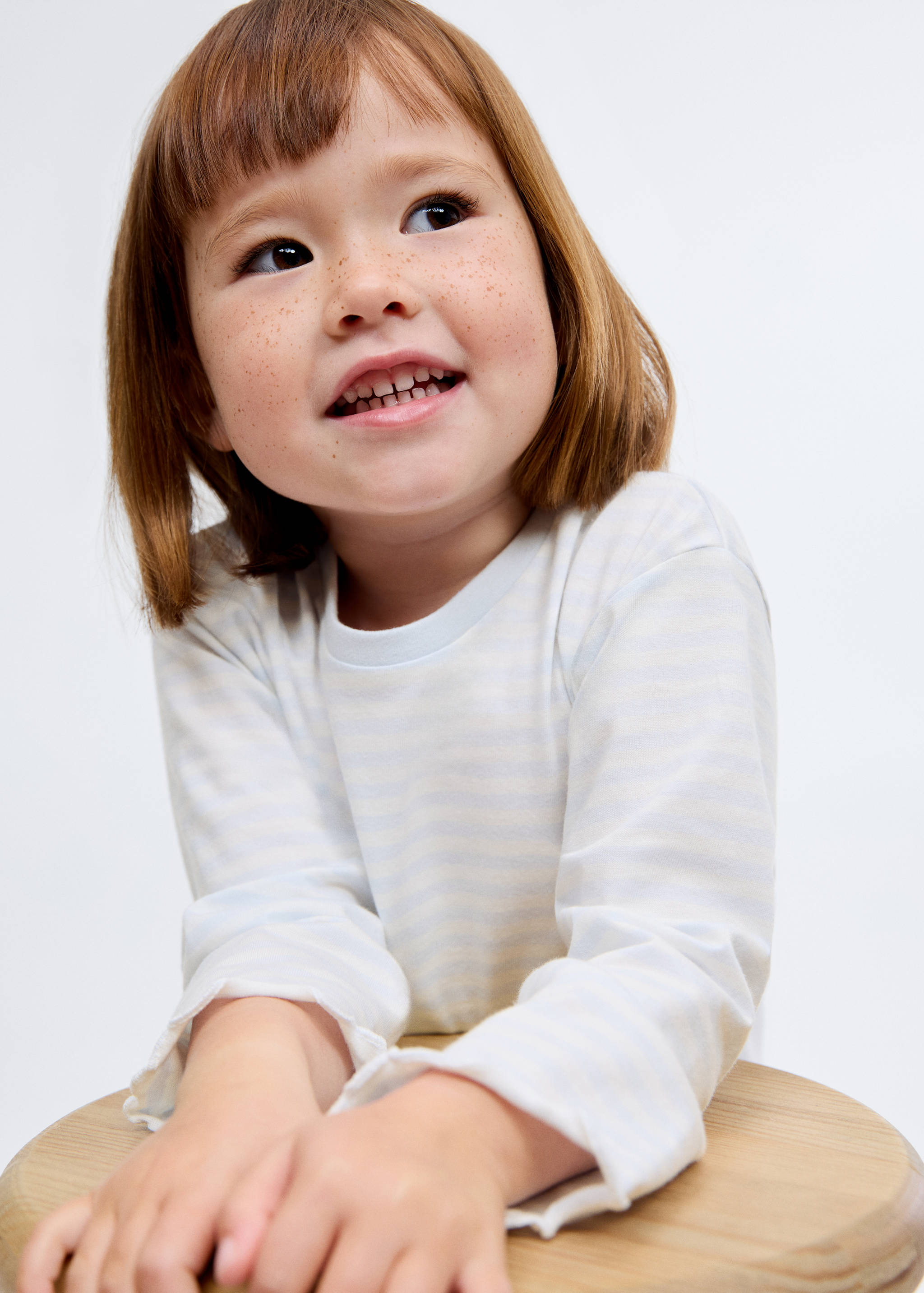 Striped cotton T-shirt - Medium plane