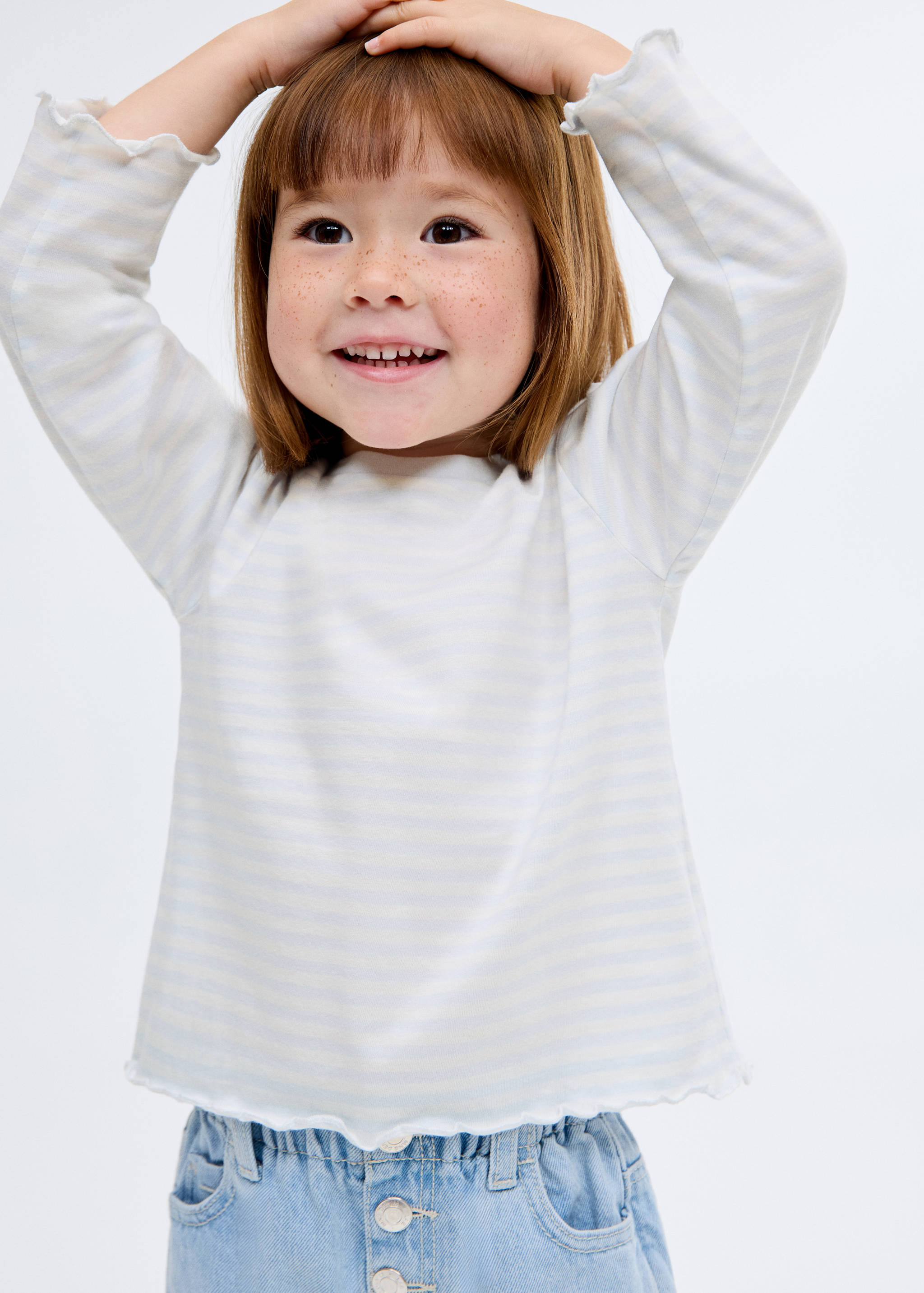 Striped cotton T-shirt - Details of the article 1