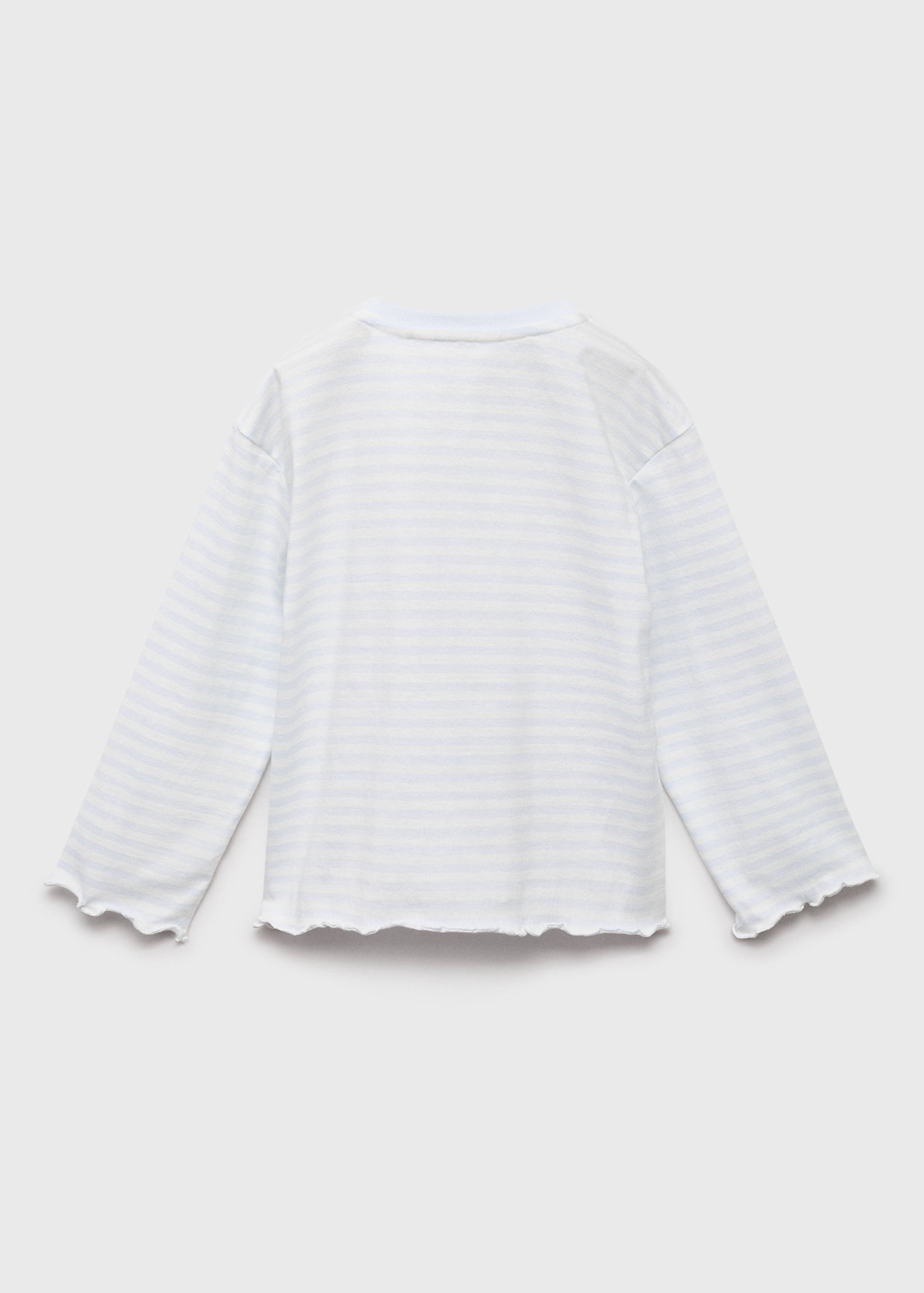 Striped cotton T-shirt - Reverse of the article