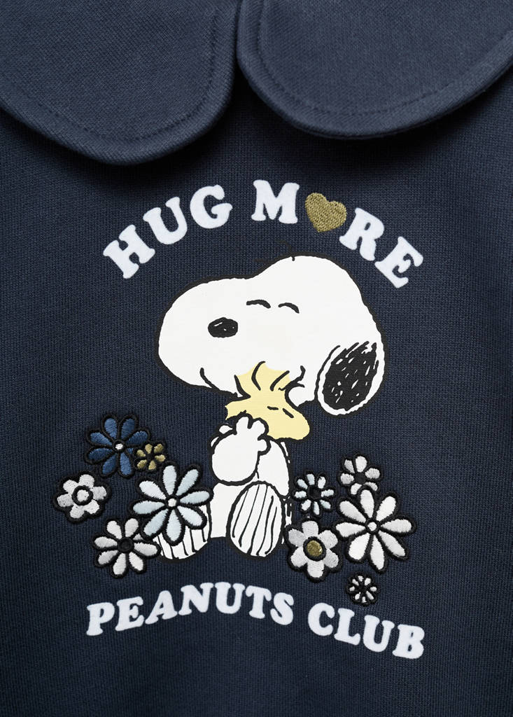Snoopy-print sweatshirt — Navy
