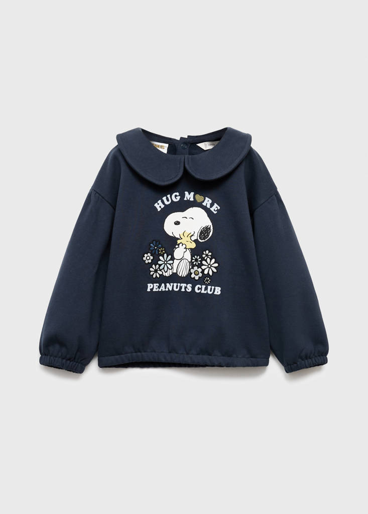 Snoopy-print sweatshirt — Navy
