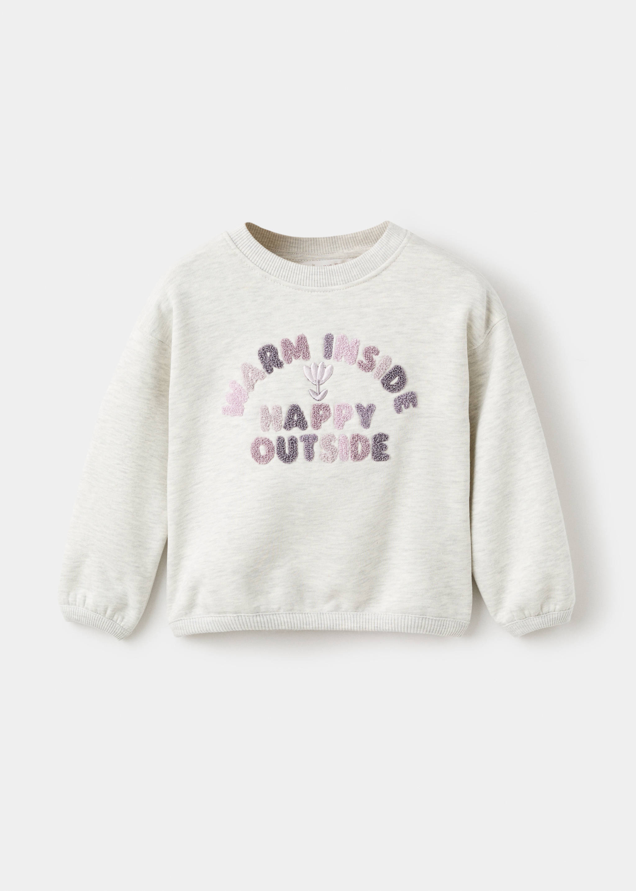 Sweat-shirt broderie florale - Article sans modèle