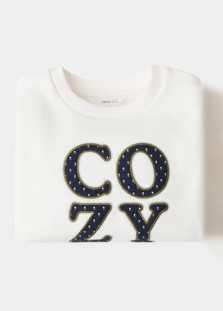 Floral embroidered sweatshirt — Off White