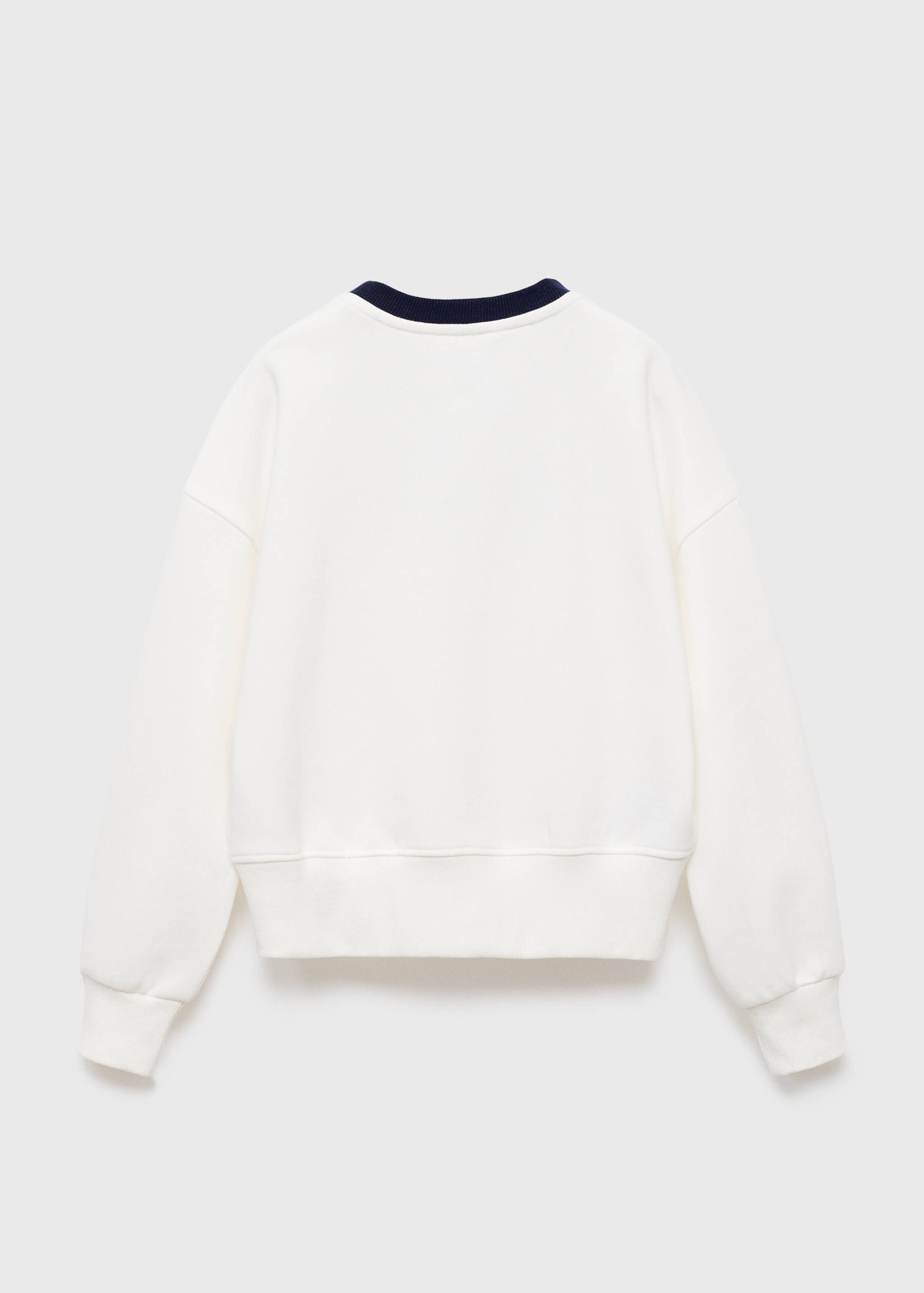 Sudadera algodón detalle bordado - Reverso del artículo