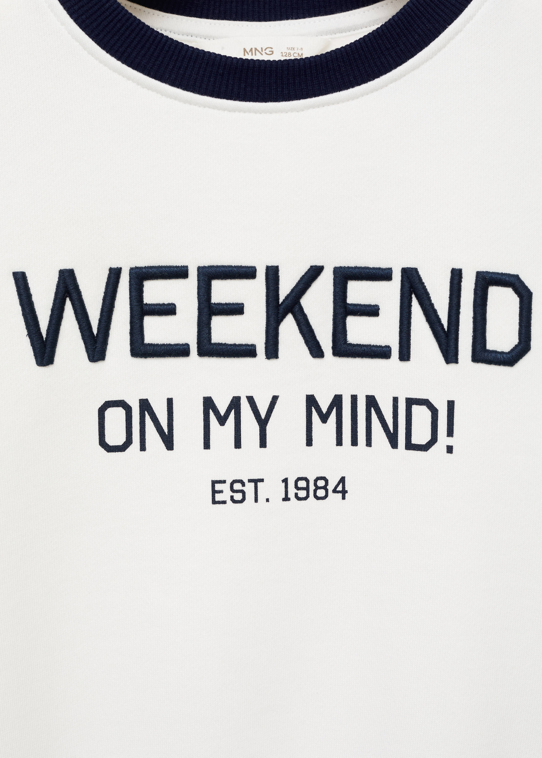 Sudadera algodón detalle bordado - Detalle del artículo 8