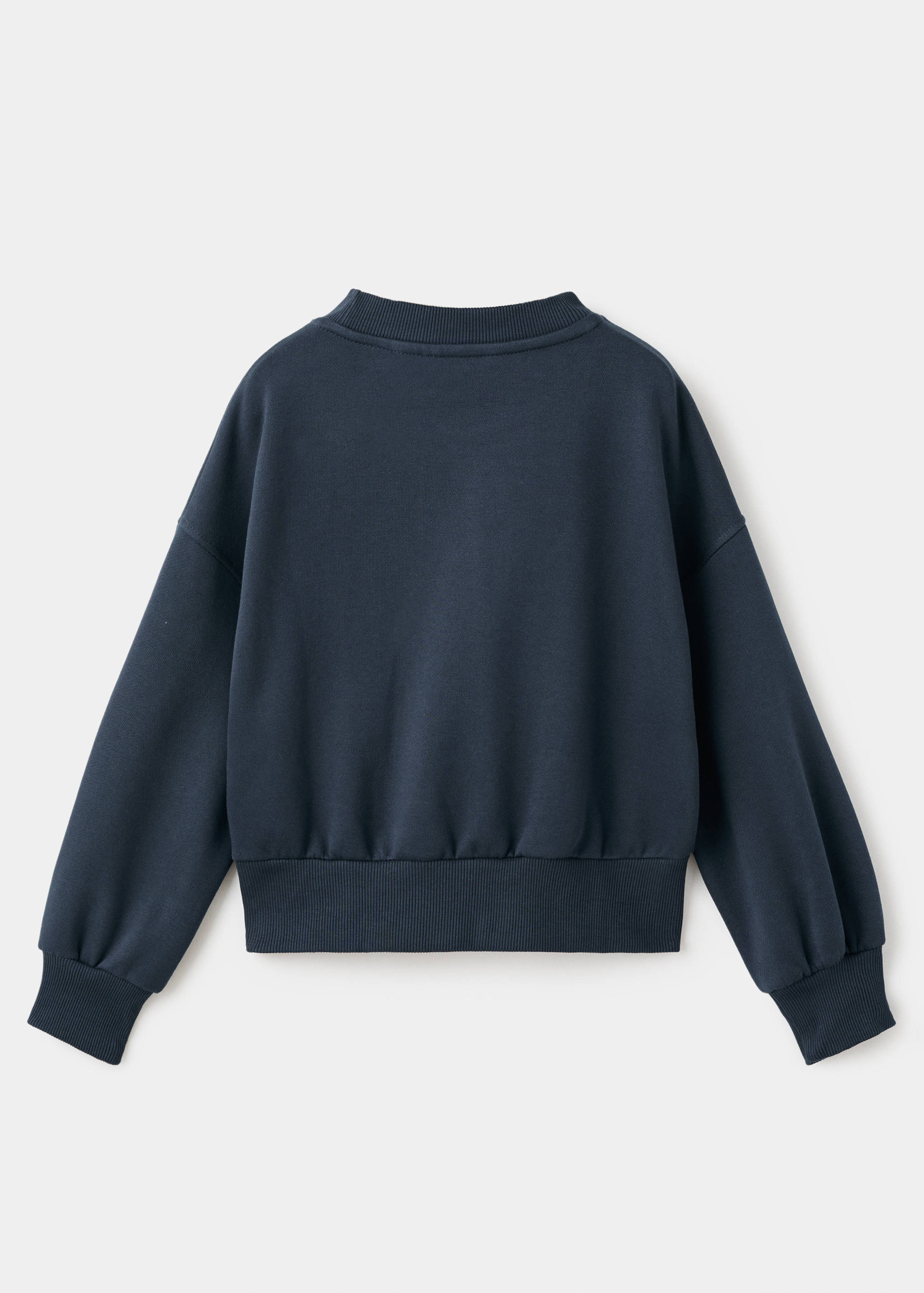 Besticktes Baumwoll-Sweatshirt - Rückseite des Artikels