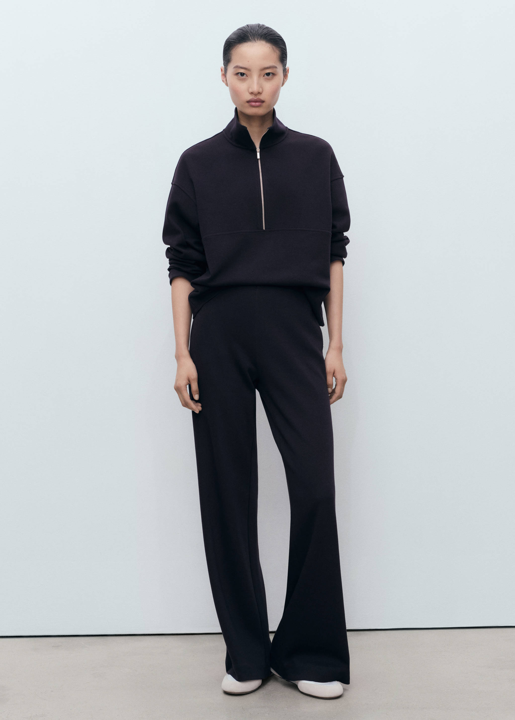 拉链高领卫衣 - null