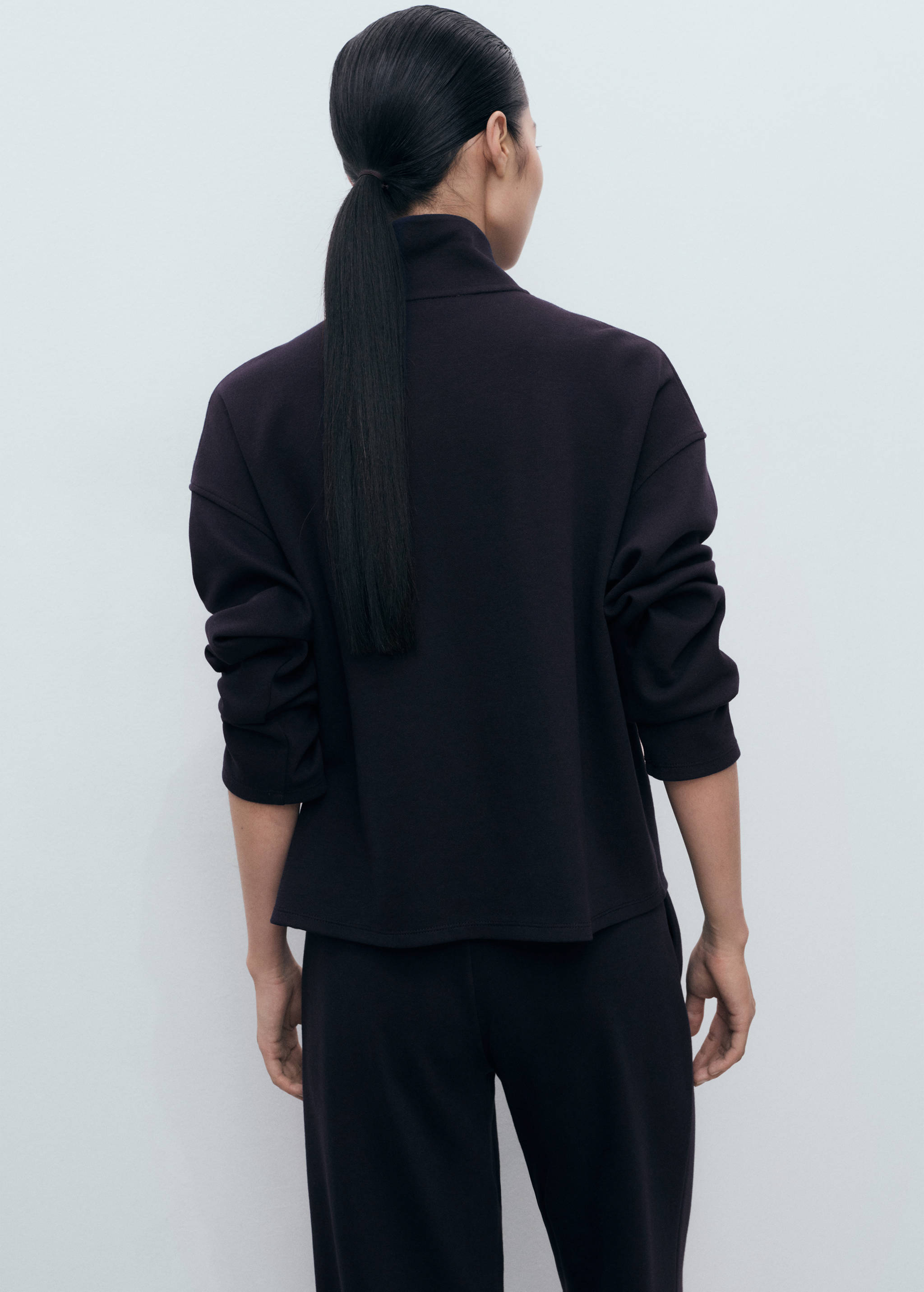 拉链高领卫衣 - null