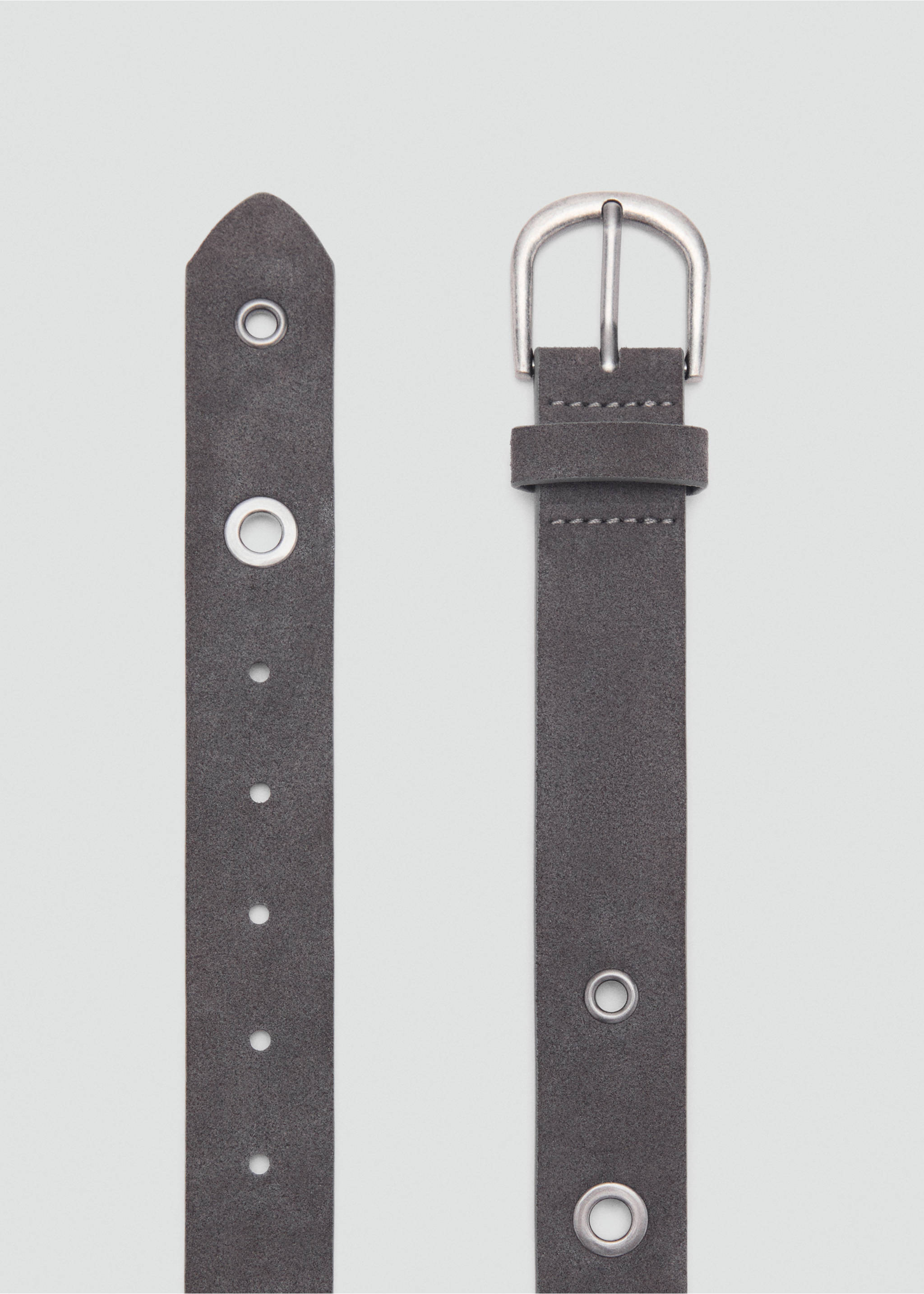 Ремень с металлическими люверсами - Деталь изделия 1, Серый. Ref: 17015174-00.