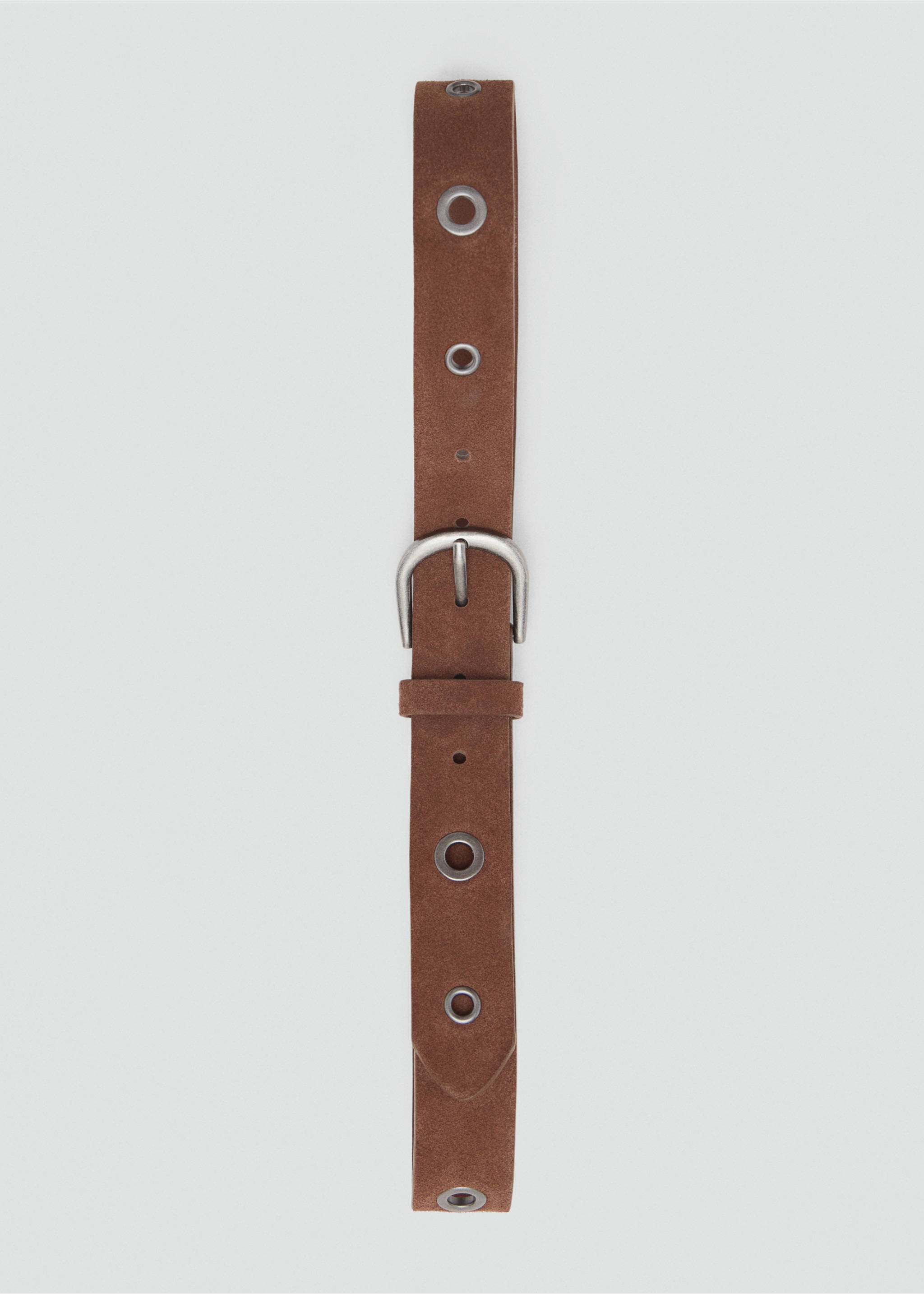 Ремень с металлическими люверсами - Деталь изделия 2, Коричневый. Ref: 17015175-00.