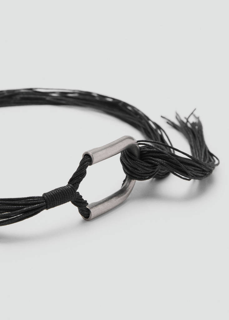Rope belt with buckle — Black