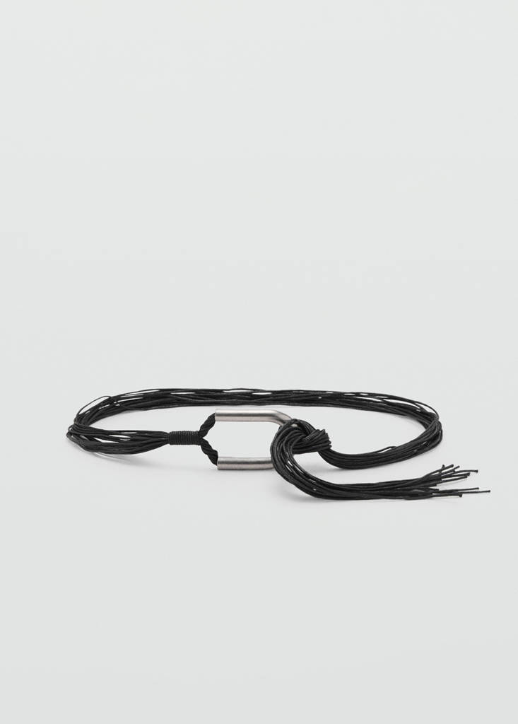 Rope belt with buckle — Black