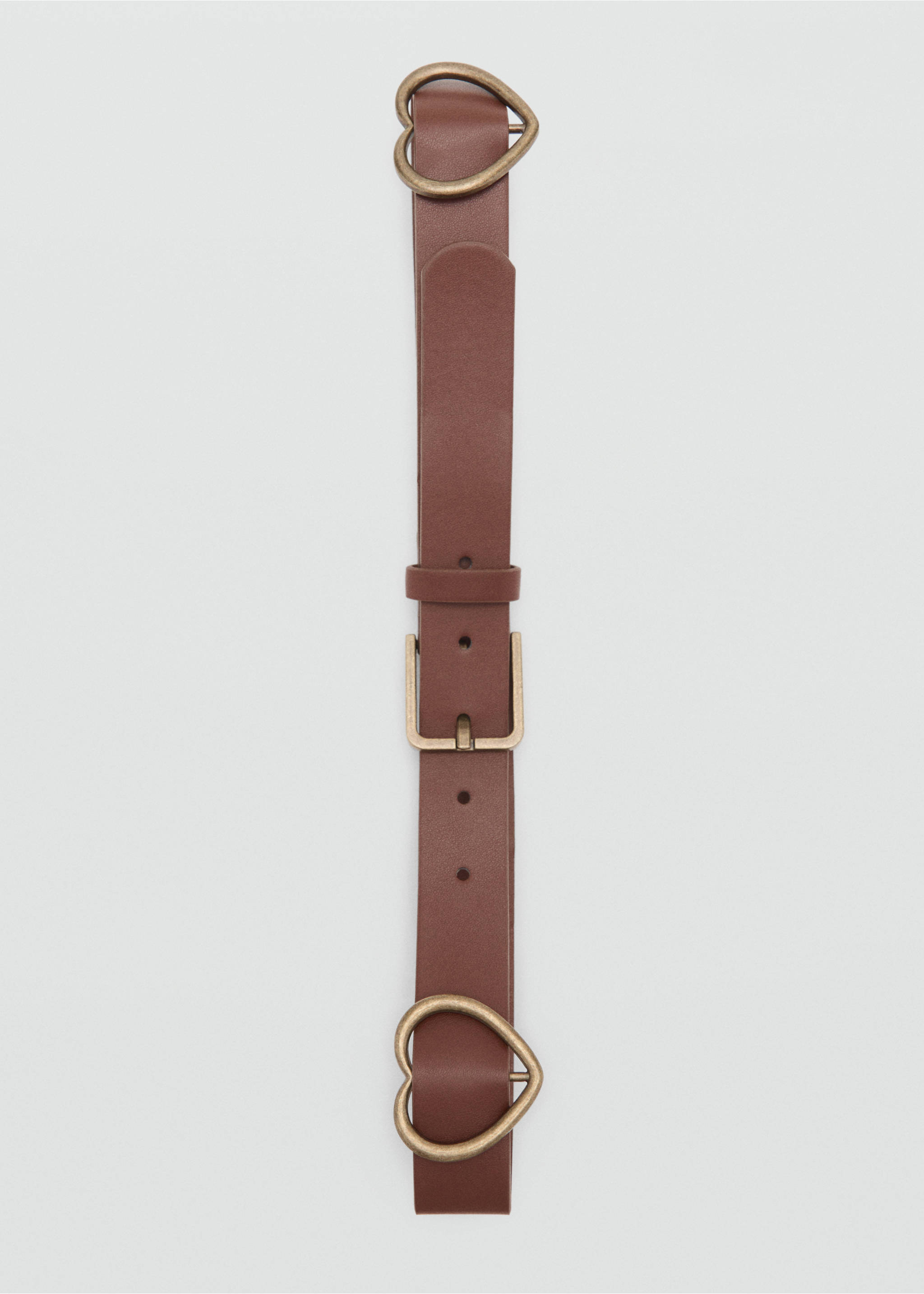 Ремень с металлическими сердечками - Деталь изделия 2, Коричневый. Ref: 17015177-00.