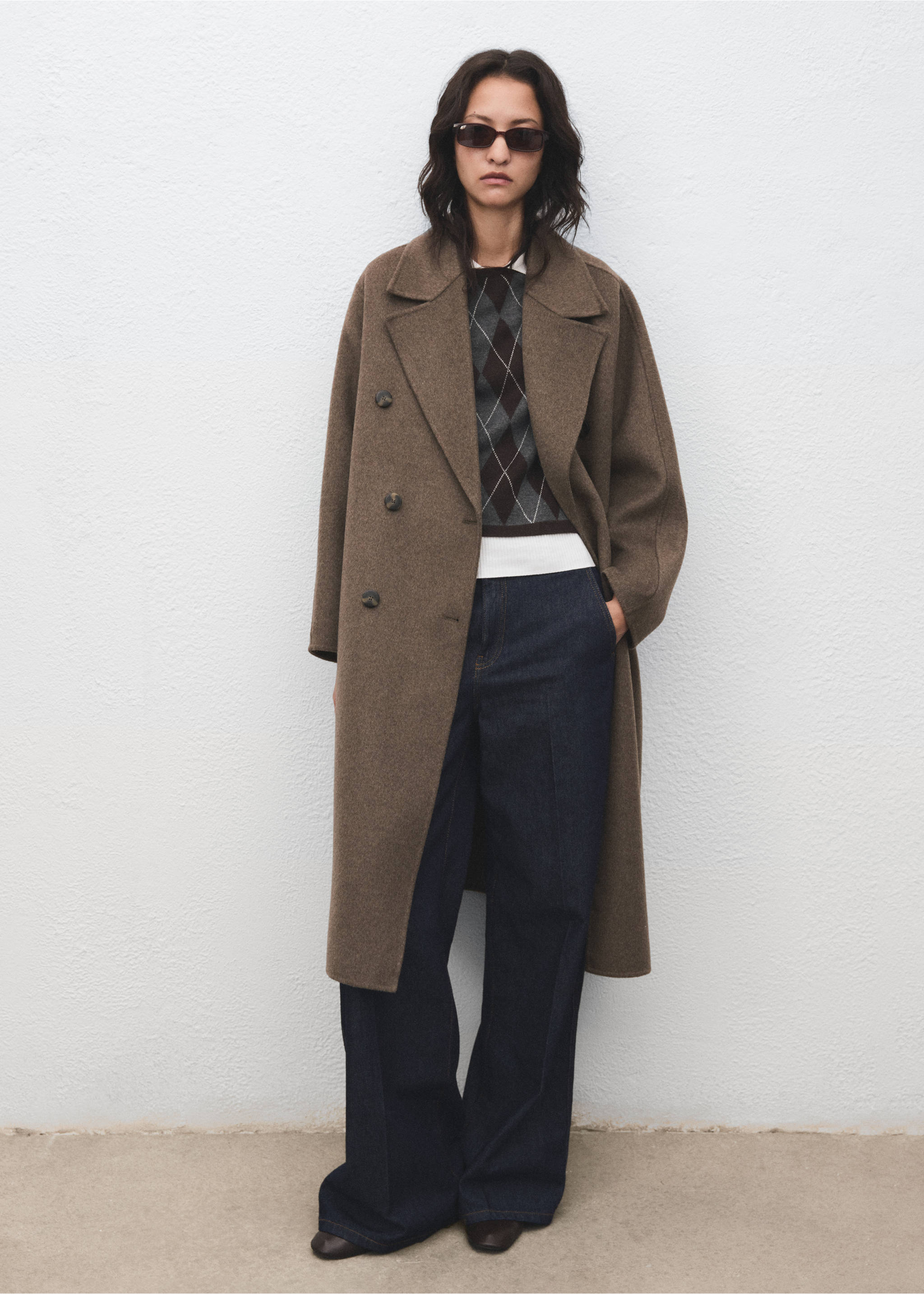 Handmade oversized wool coat - General plane, Medium Brown. Ref: 17015792-00.