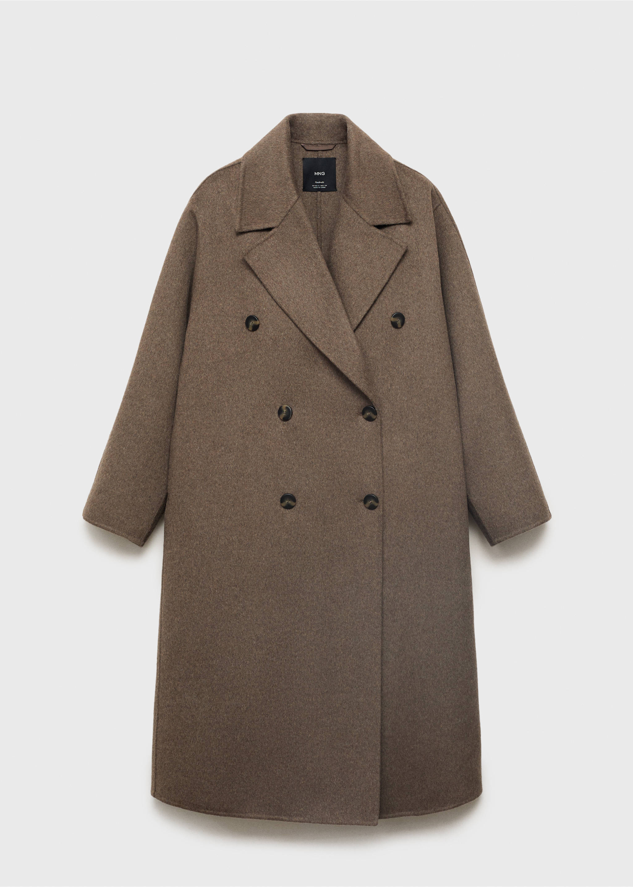 Handmade oversized wool coat - Article without model, Medium Brown. Ref: 17015792-00.