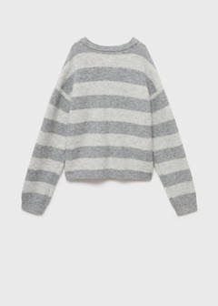Knit striped sweater — Medium Heather Grey 6
