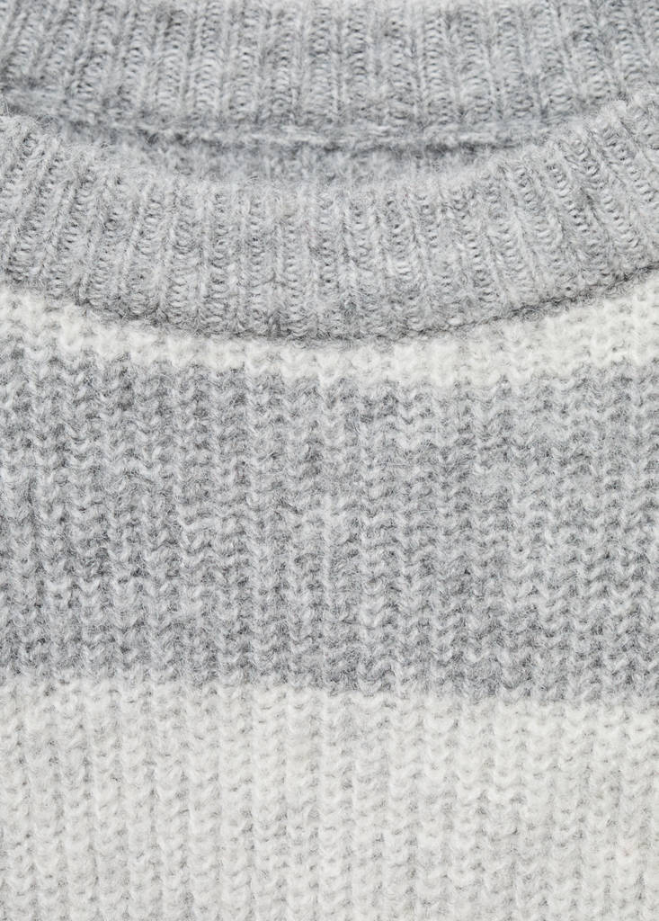Knit striped sweater — Medium Heather Grey