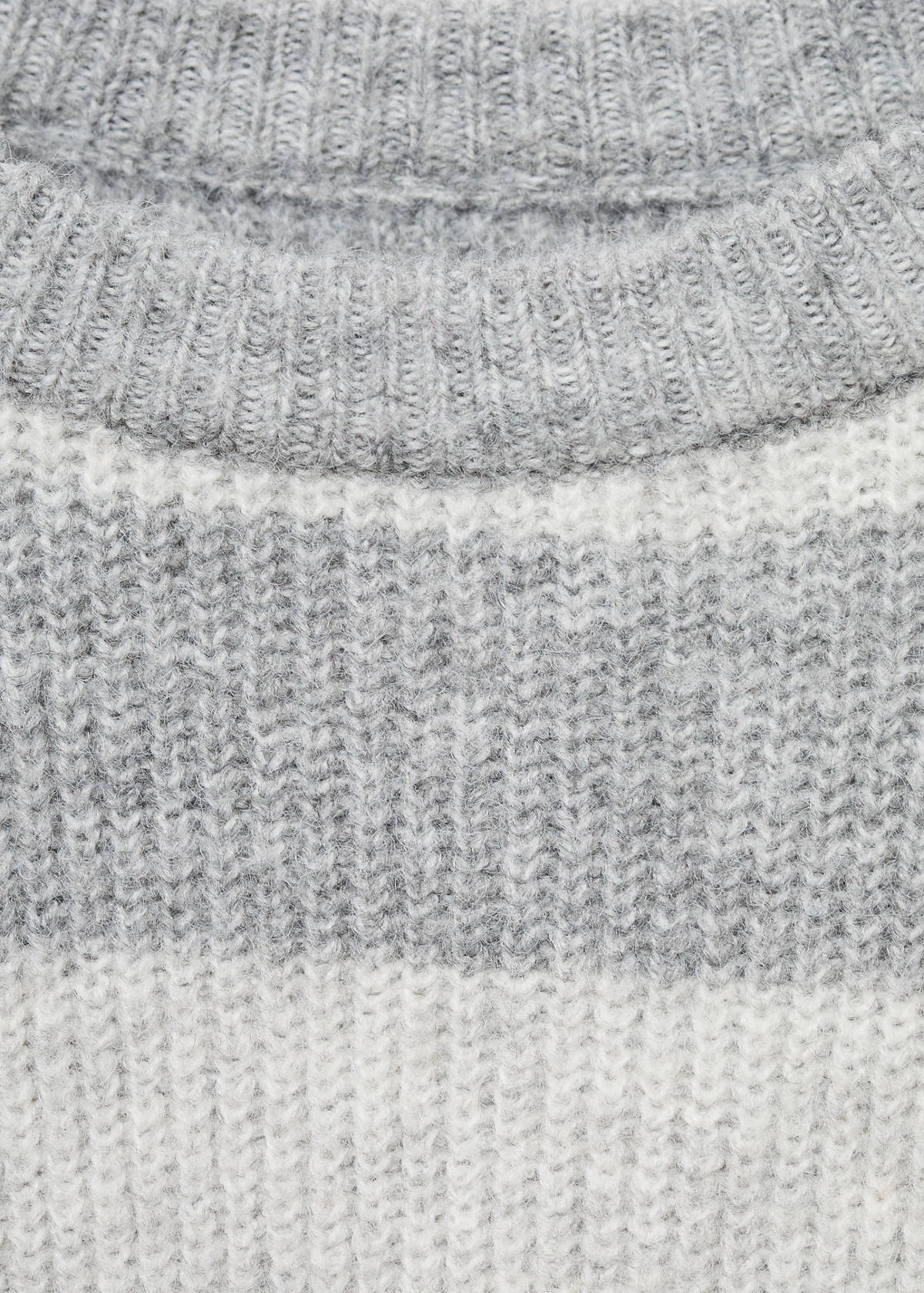 Knit striped sweater — Medium Heather Grey