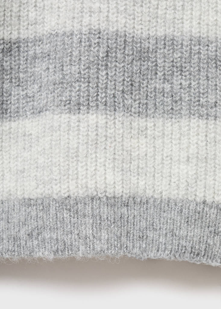 Knit striped sweater — Medium Heather Grey