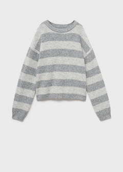 Knit striped sweater — Medium Heather Grey 3