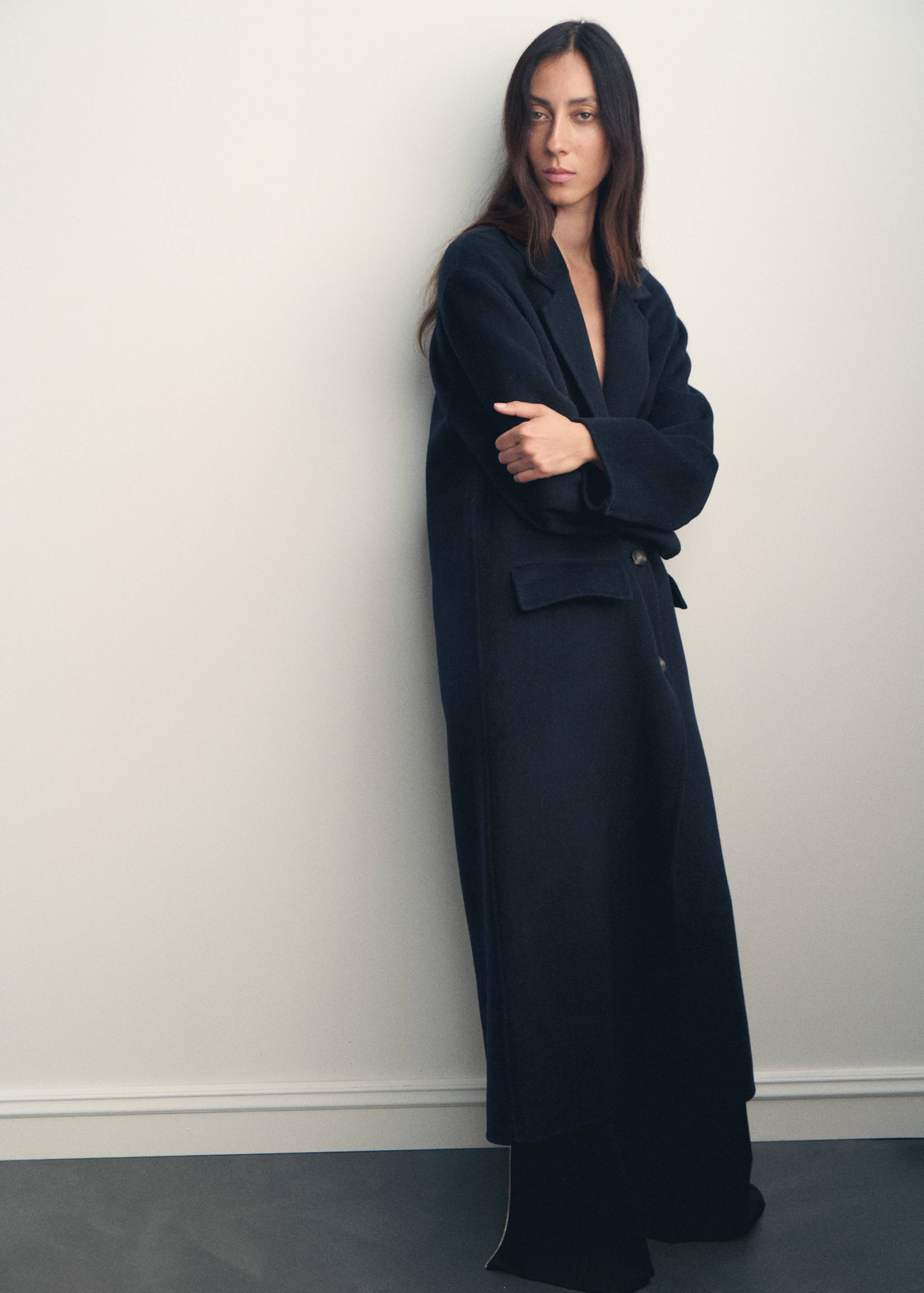 Long wool coat - Medium plane