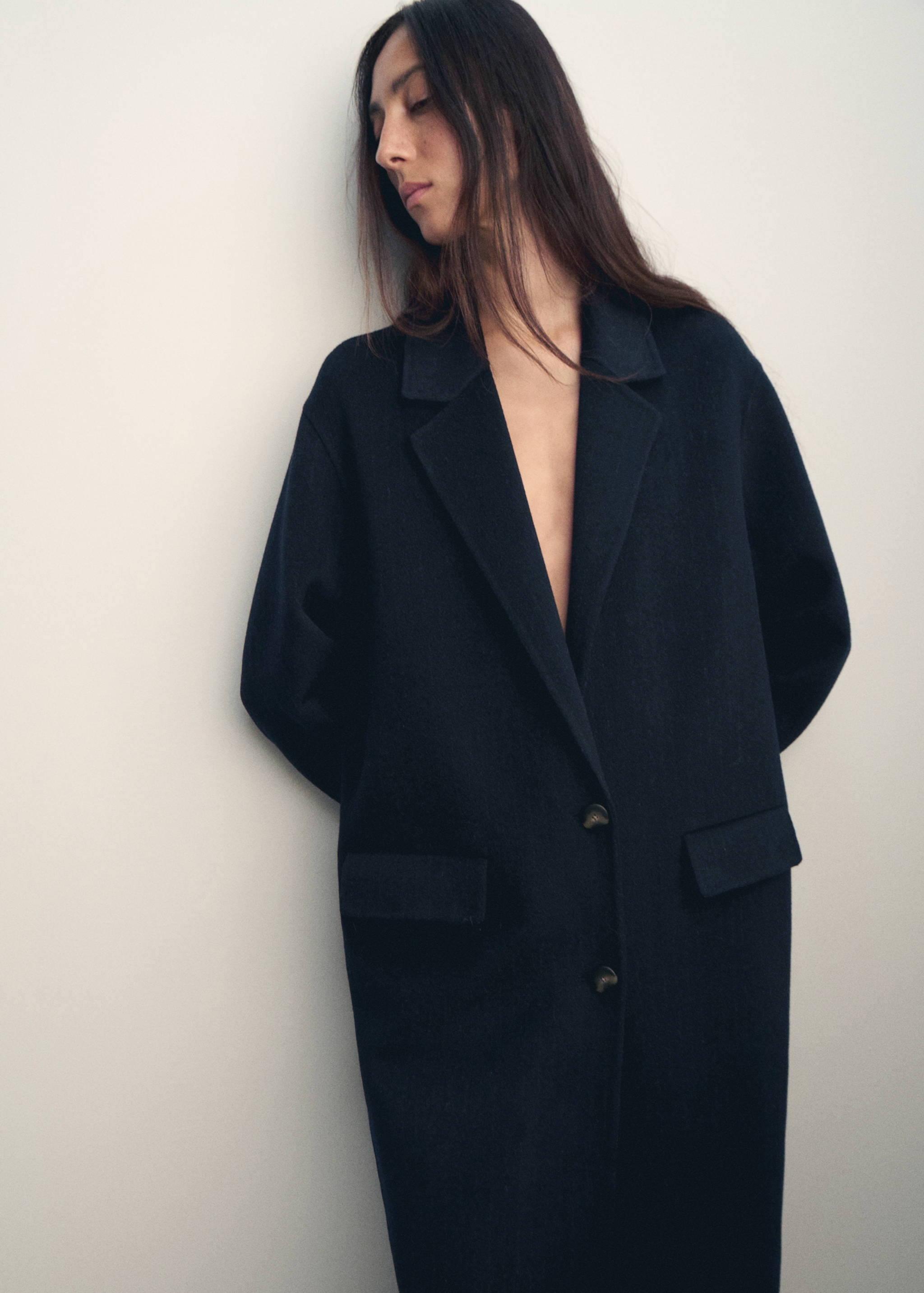 Long wool coat - Details of the article 1