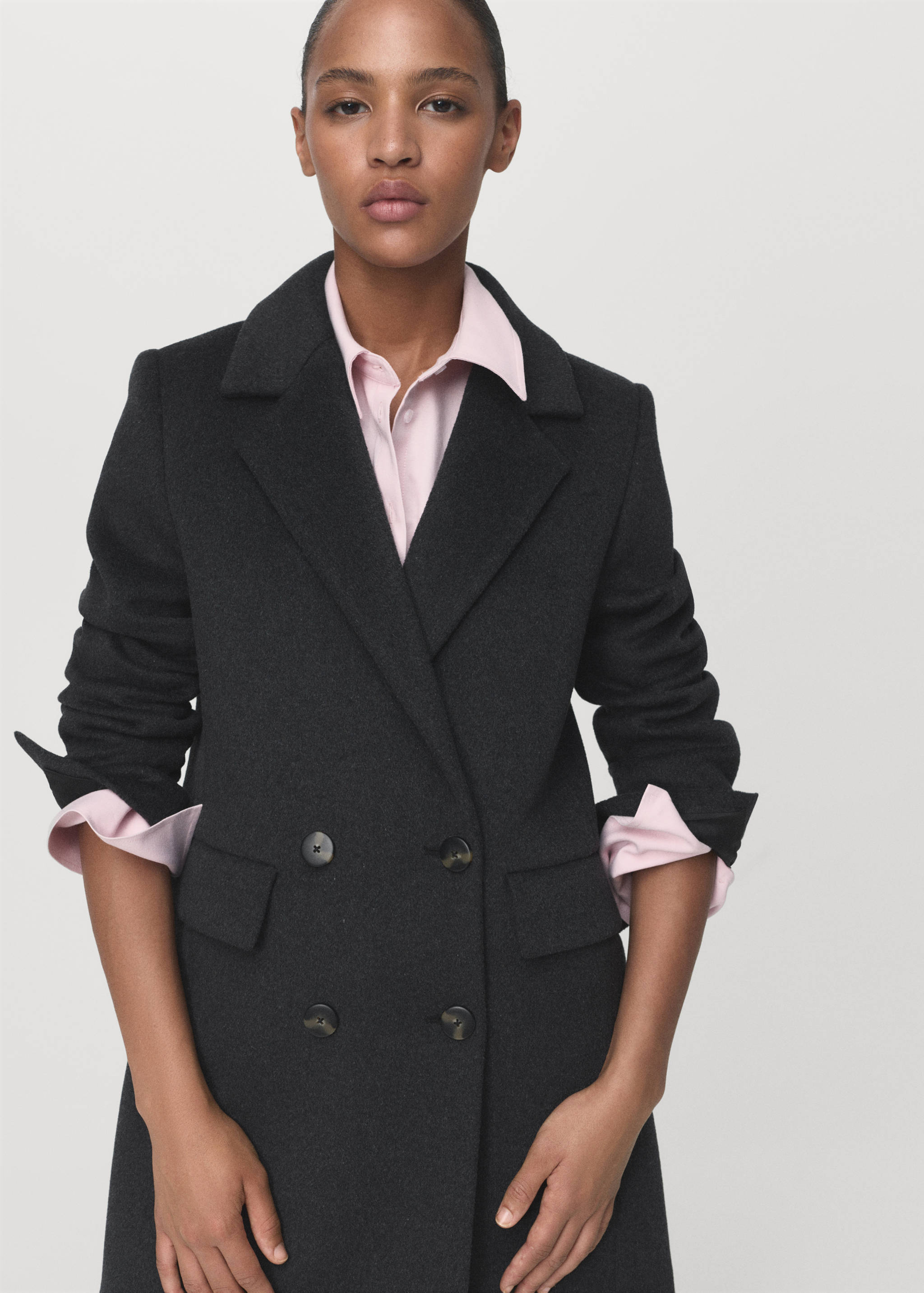 Double-breasted wool coat - Medium plane