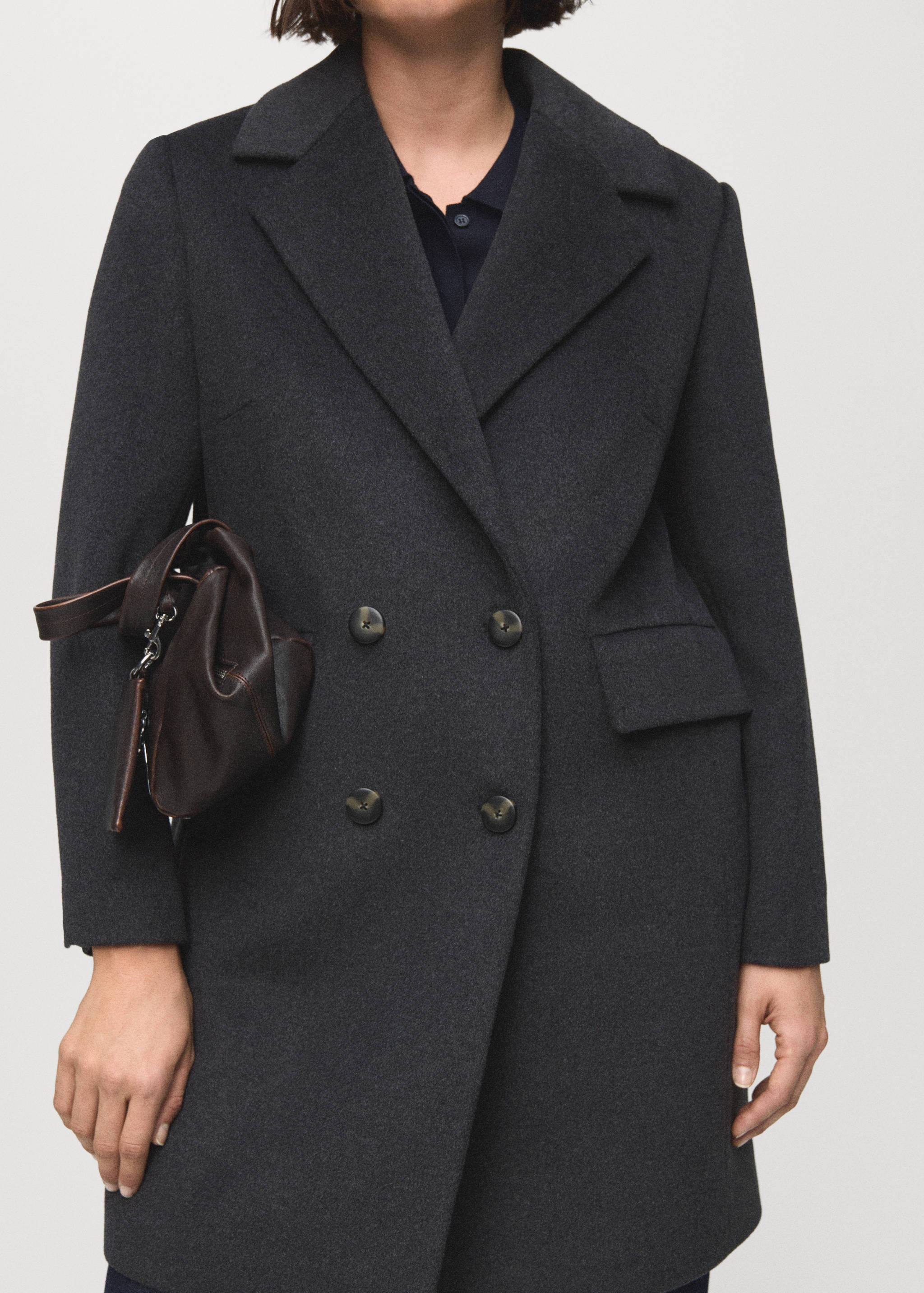 Double-breasted wool coat - Details of the article 5