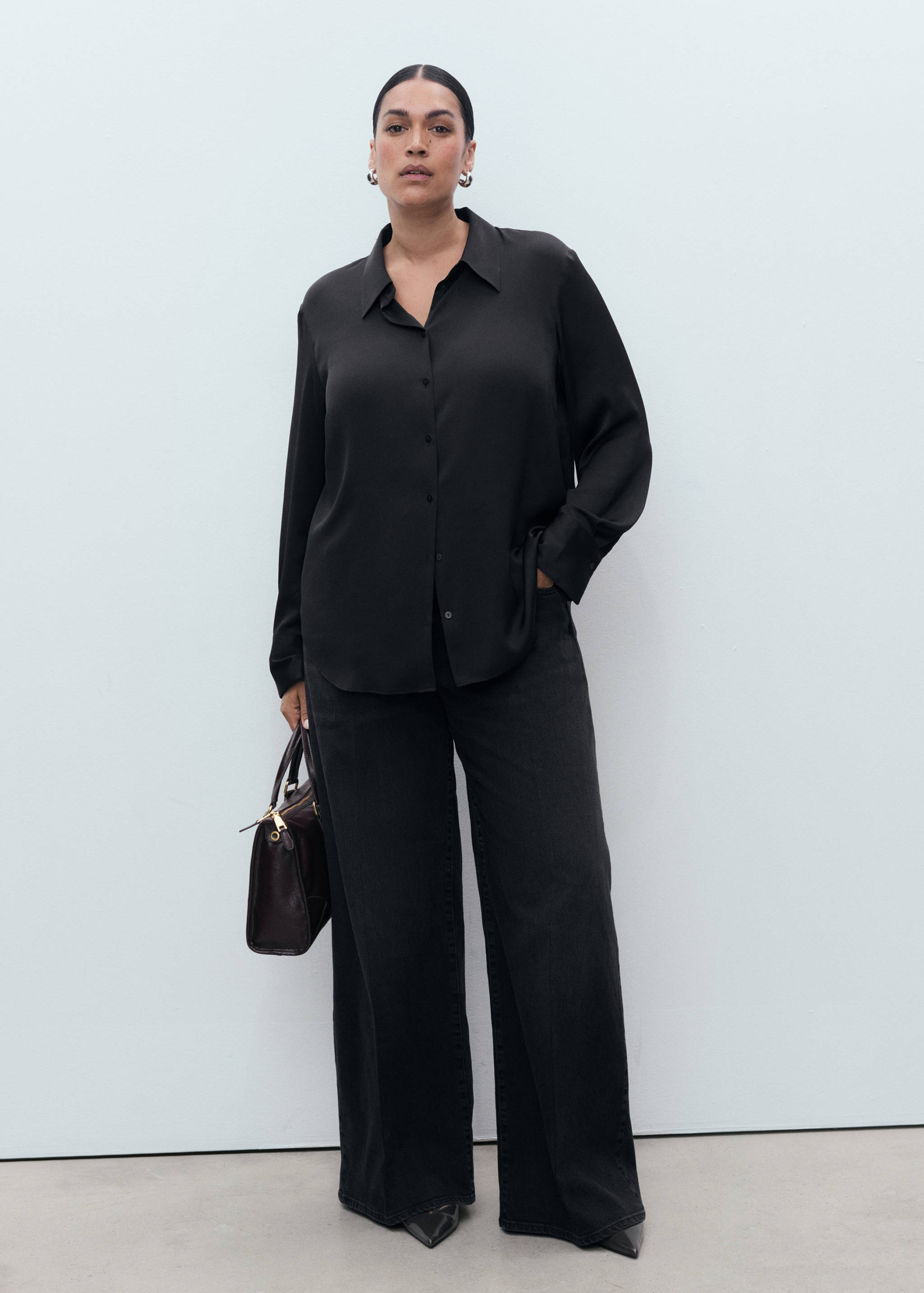 High-waisted wideleg jeans - Details of the article 3