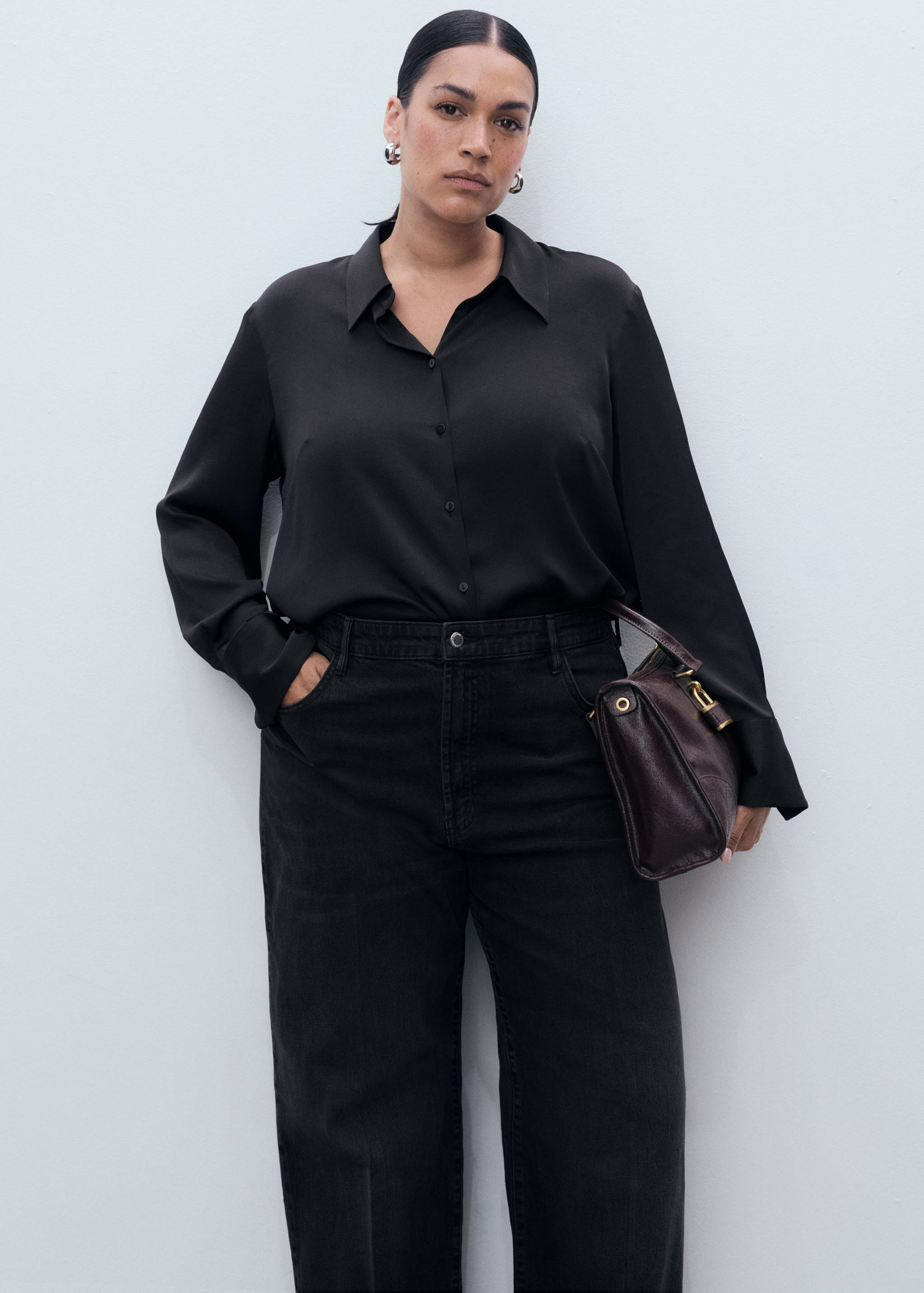 High-waisted wideleg jeans - Details of the article 5