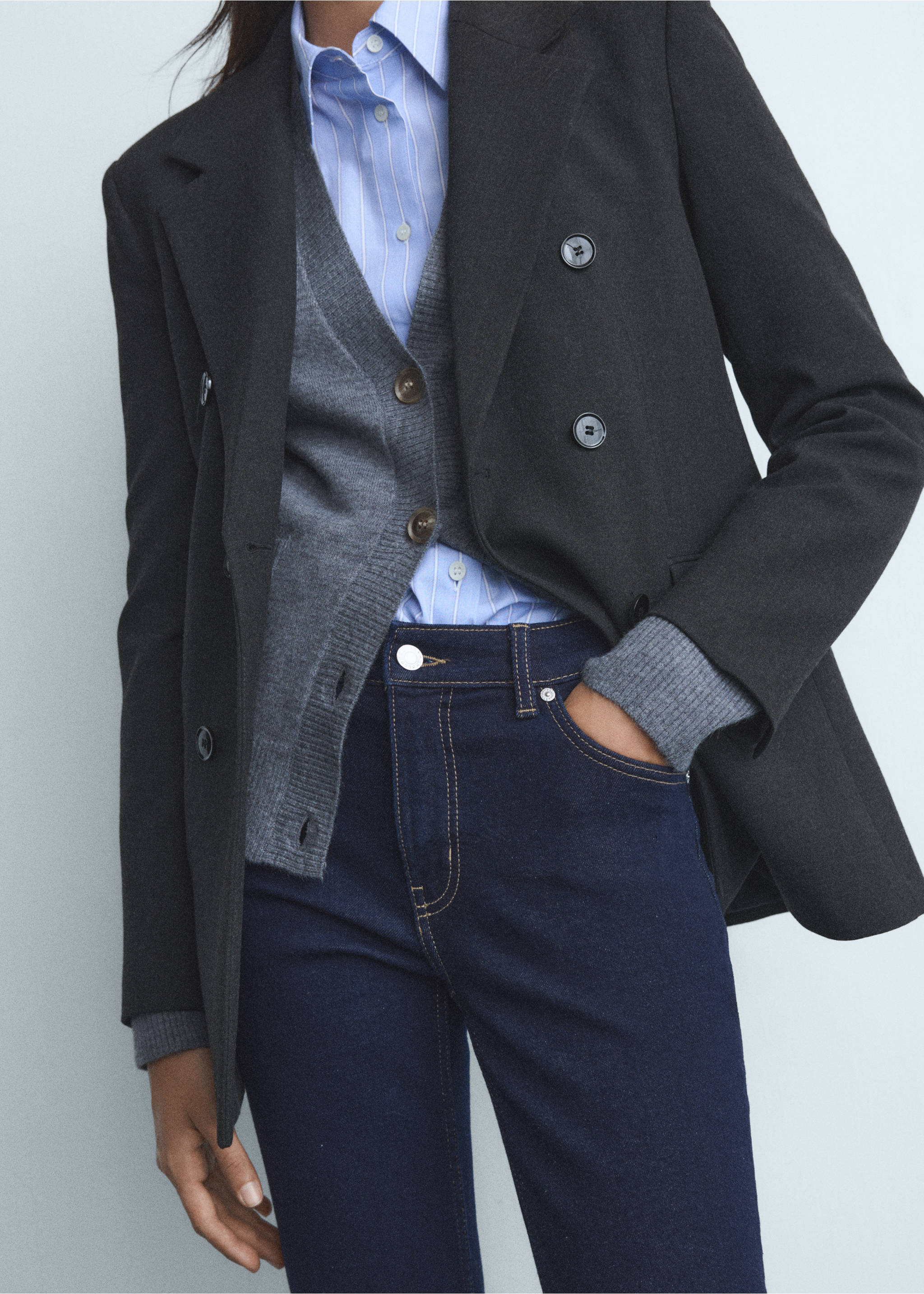 Jean Sienna flare crop - Détail de l'article 1, Bleu. Ref: 17015802-00.