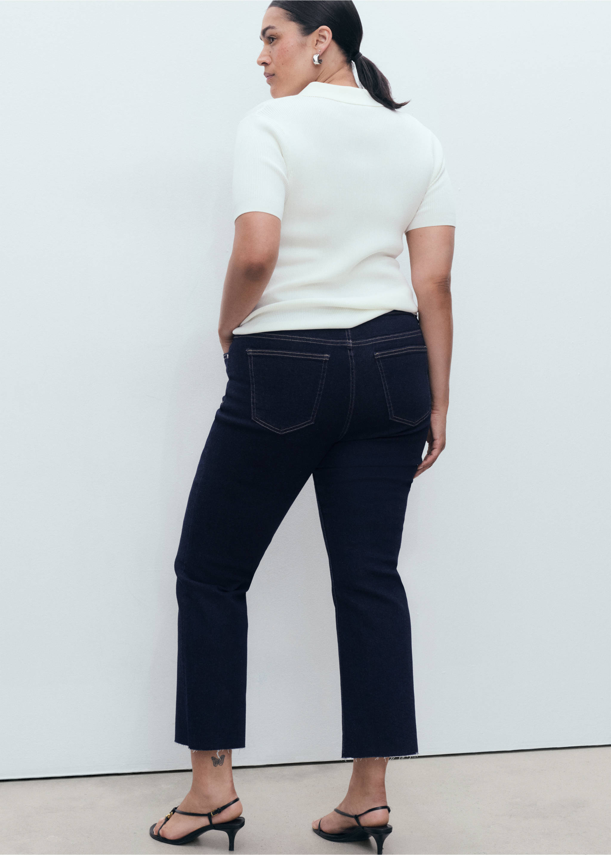 Jean Sienna flare crop - Détail de l'article 4, Bleu. Ref: 17015802-00.