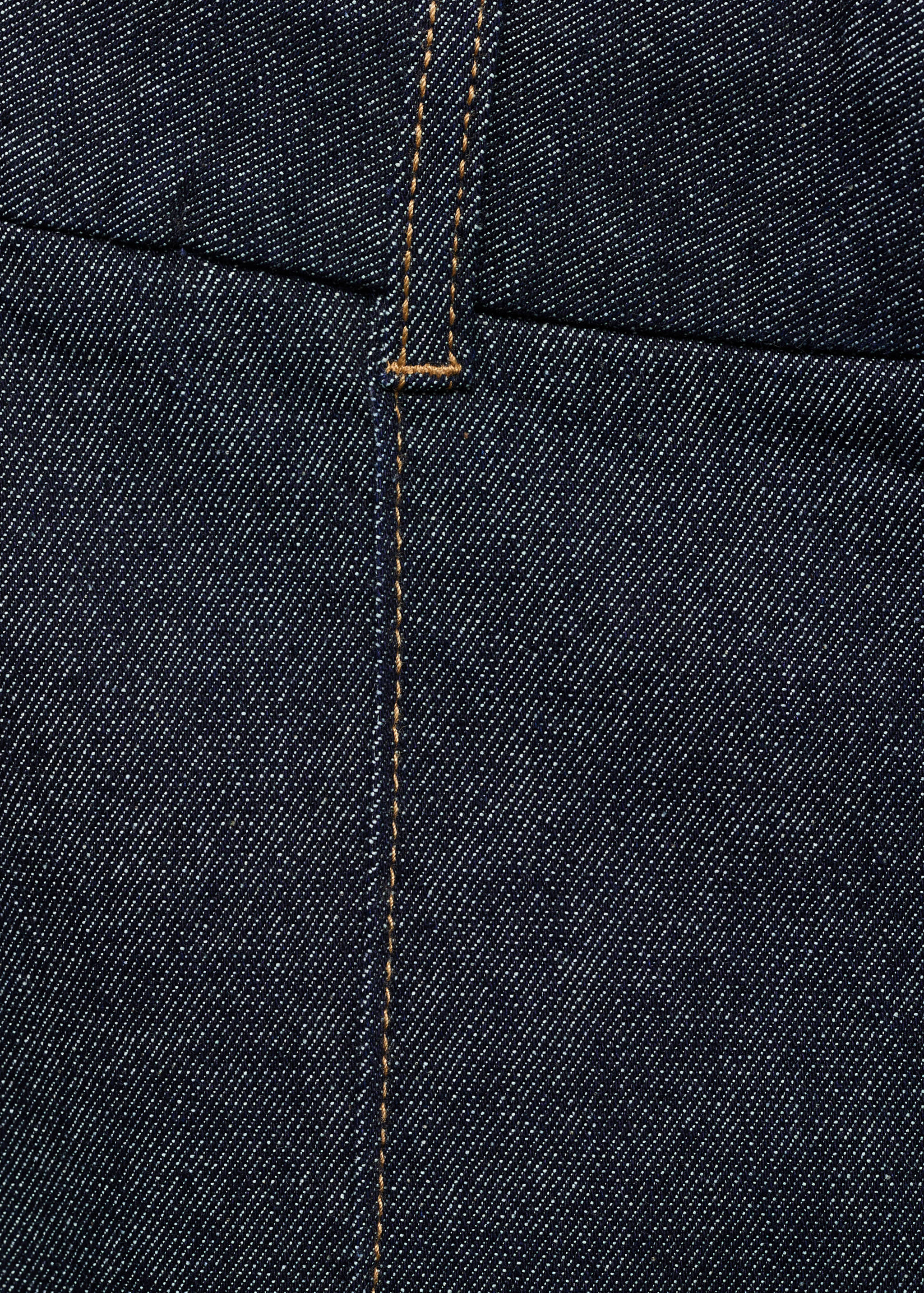 High-waisted culotte jeans with stitching - Details of the article 0